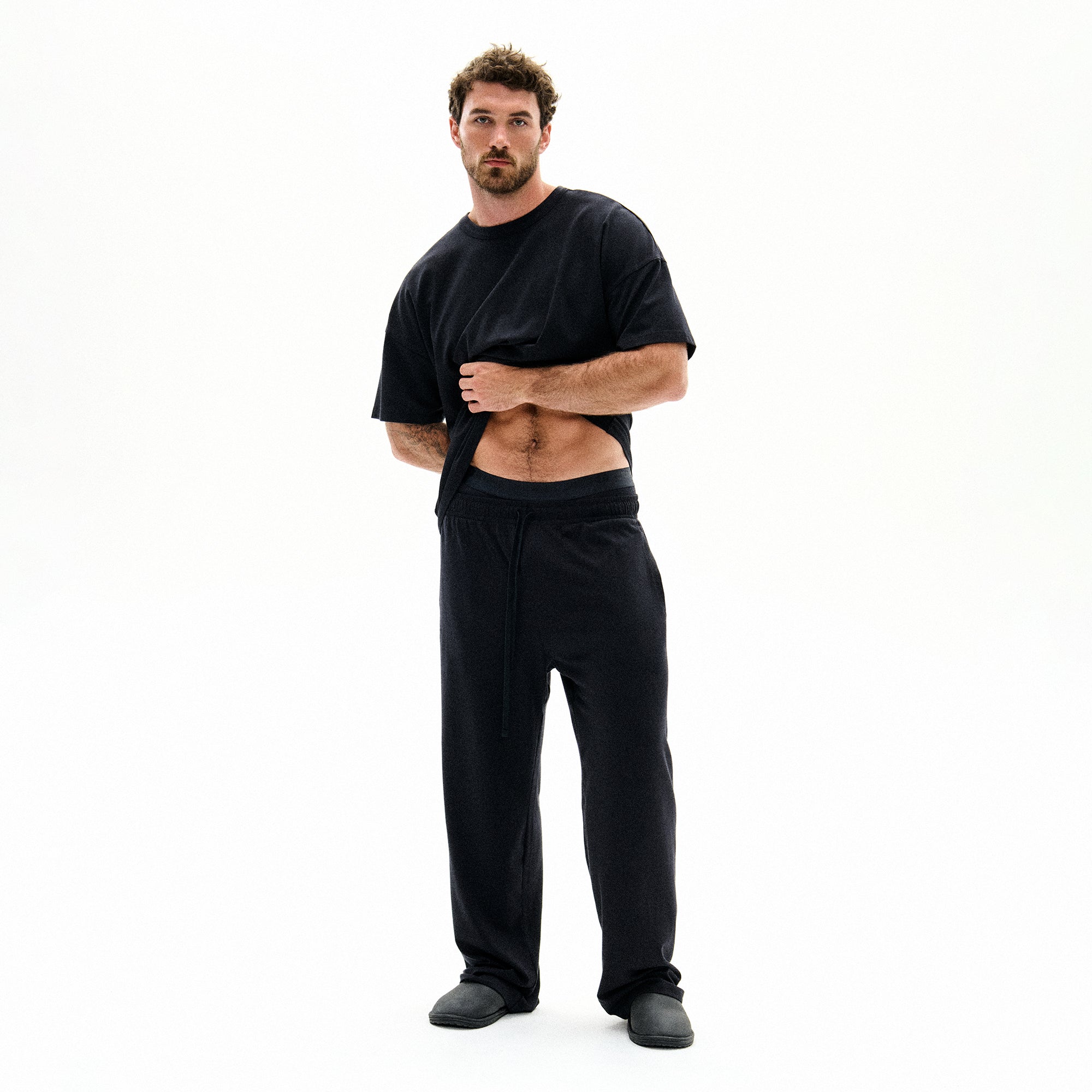 jersey lounge mens relaxed straight leg pant jersey lounge mens relaxed straight leg pant