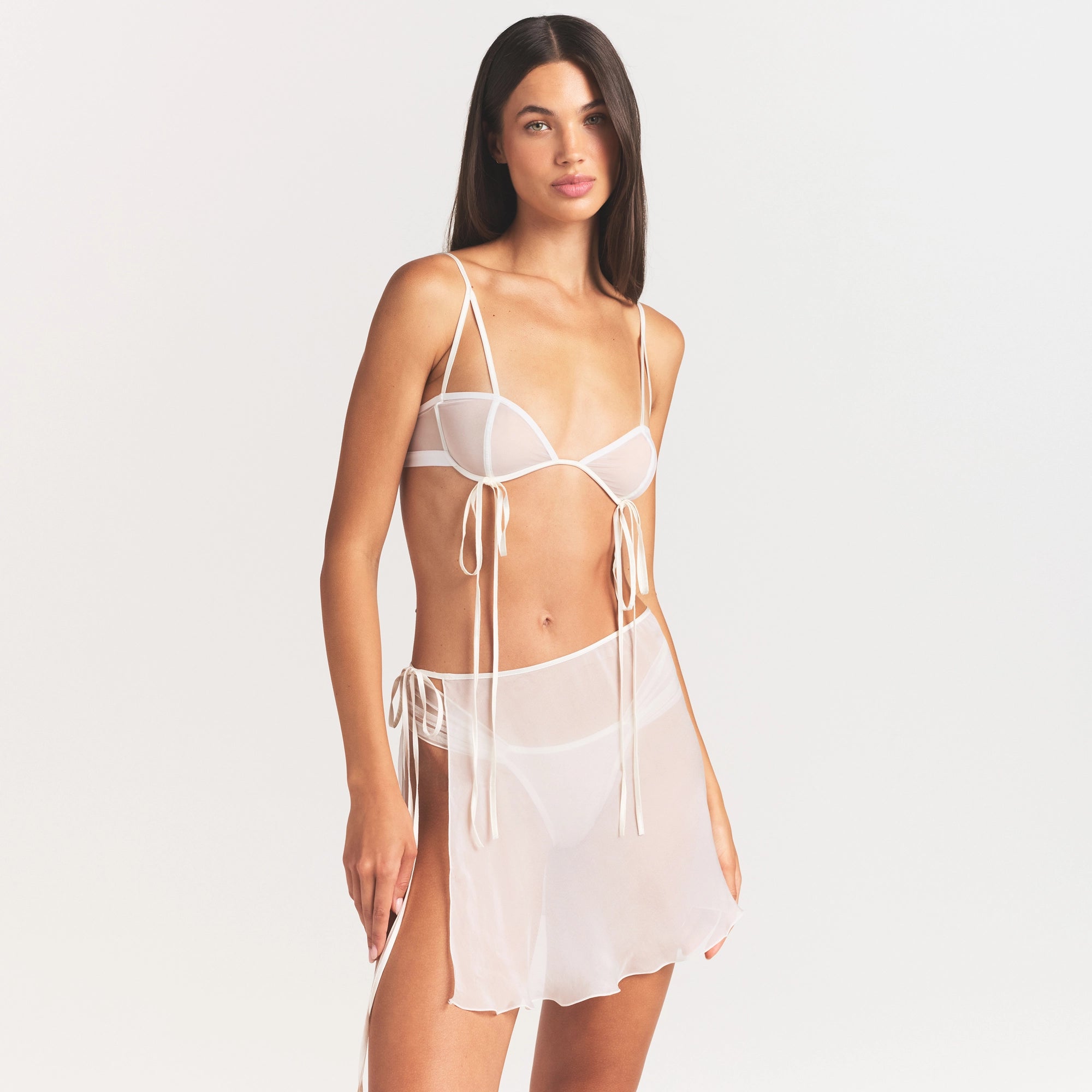 ultra fine mesh bow bra ultra fine mesh bow bra