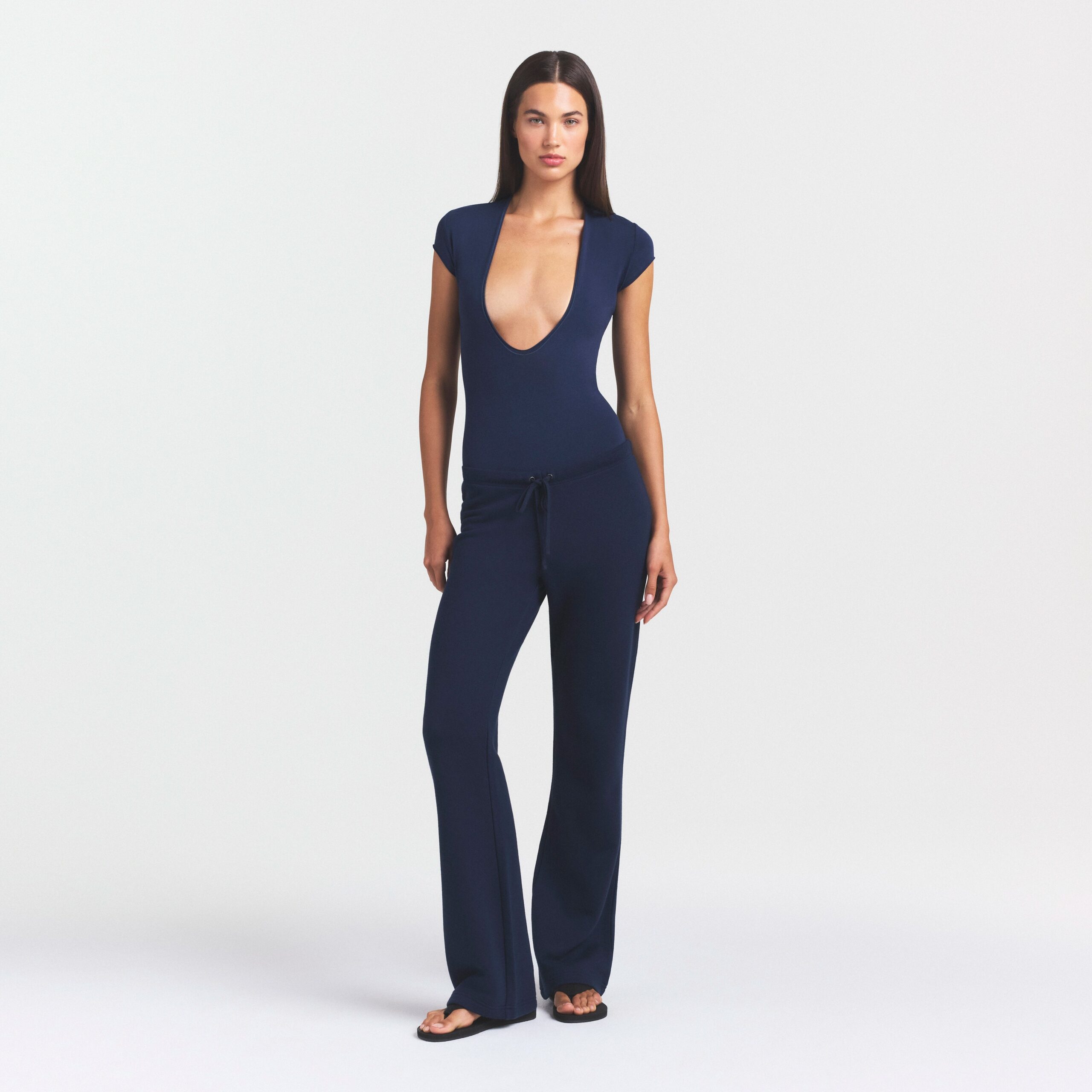 cotton jersey deep plunge bodysuit cotton jersey deep plunge bodysuit