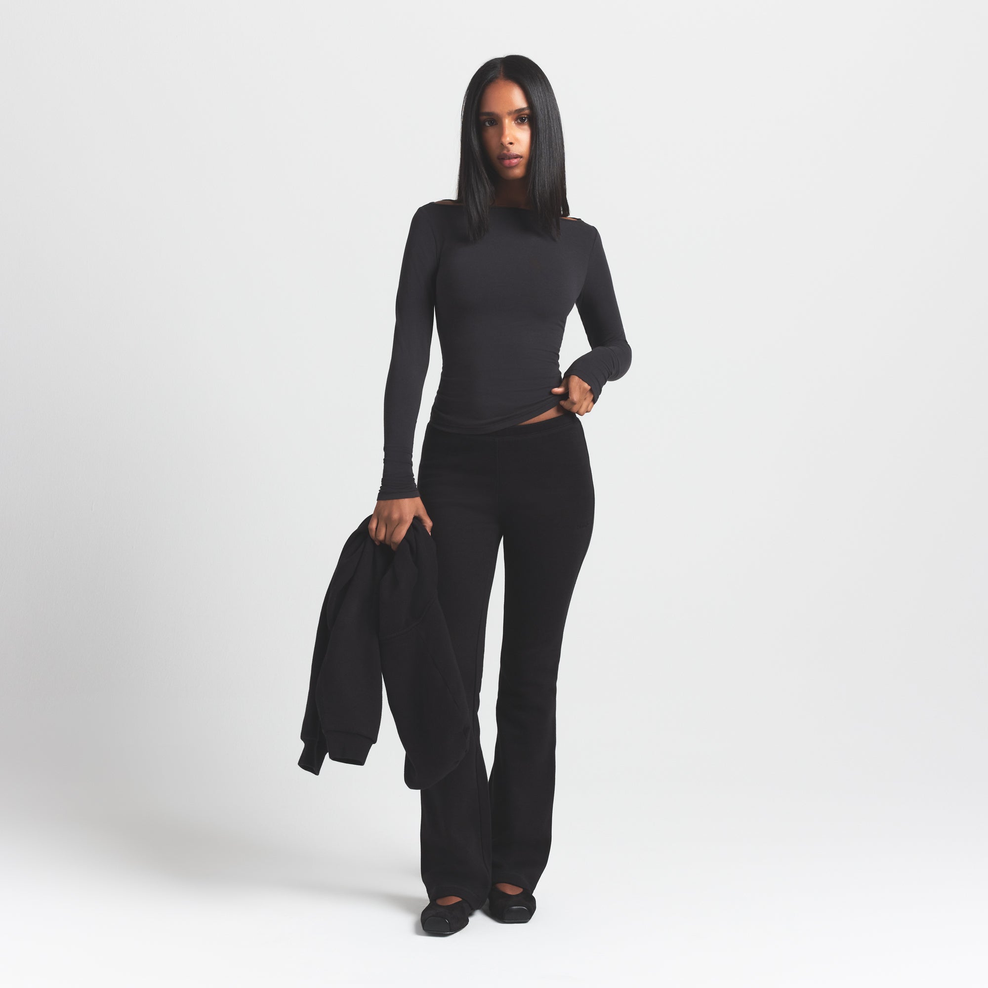 cotton fleece slim pant cotton fleece slim pant