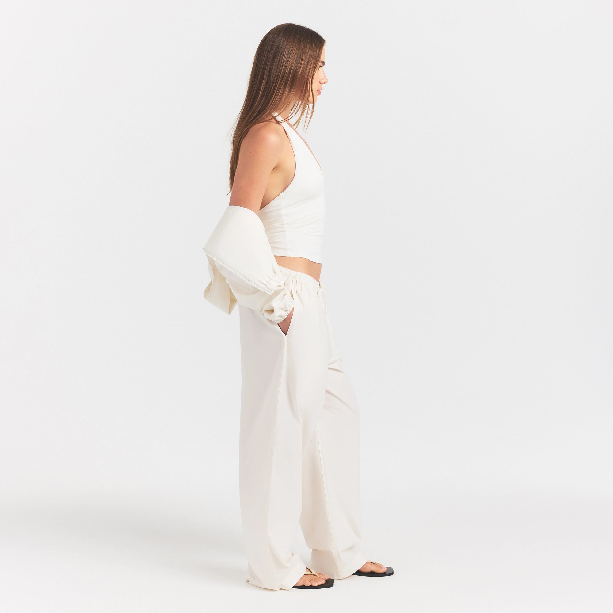 woven cotton oversized straight leg pant woven cotton oversized straight leg pant