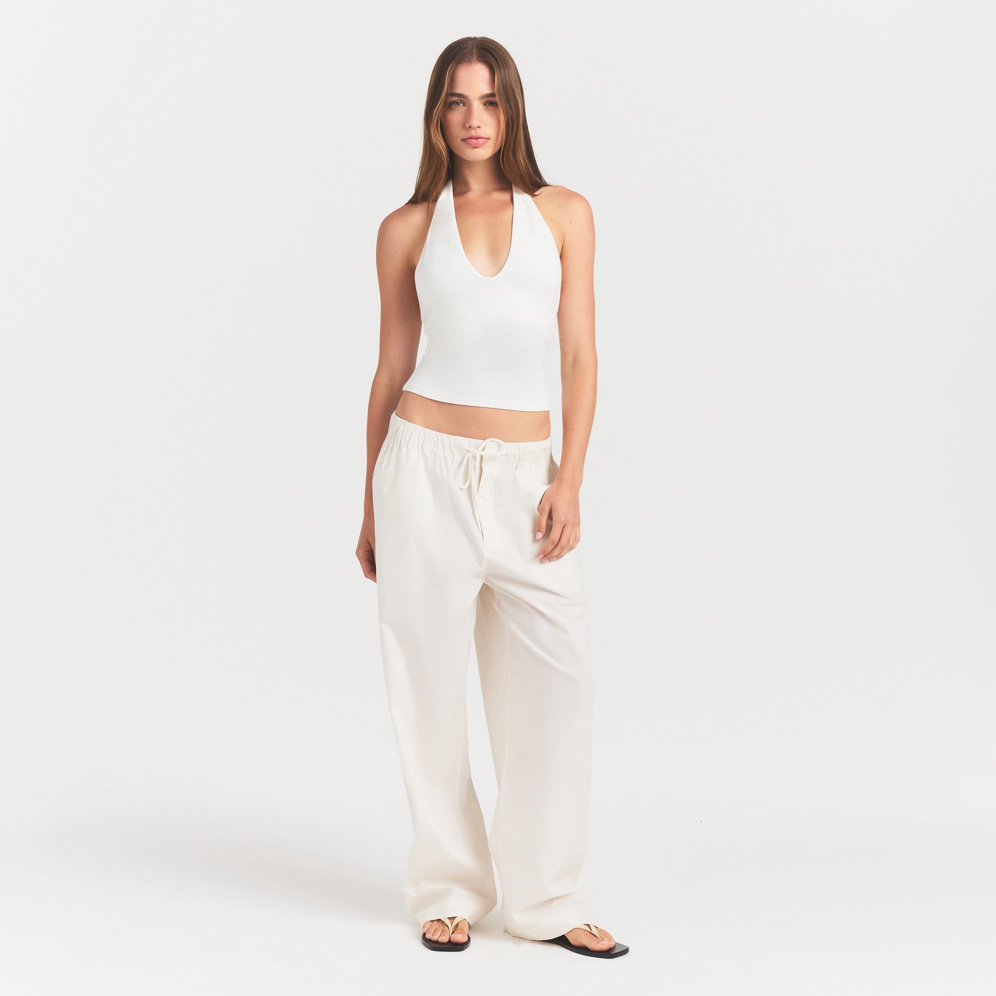 woven cotton oversized straight leg pant woven cotton oversized straight leg pant