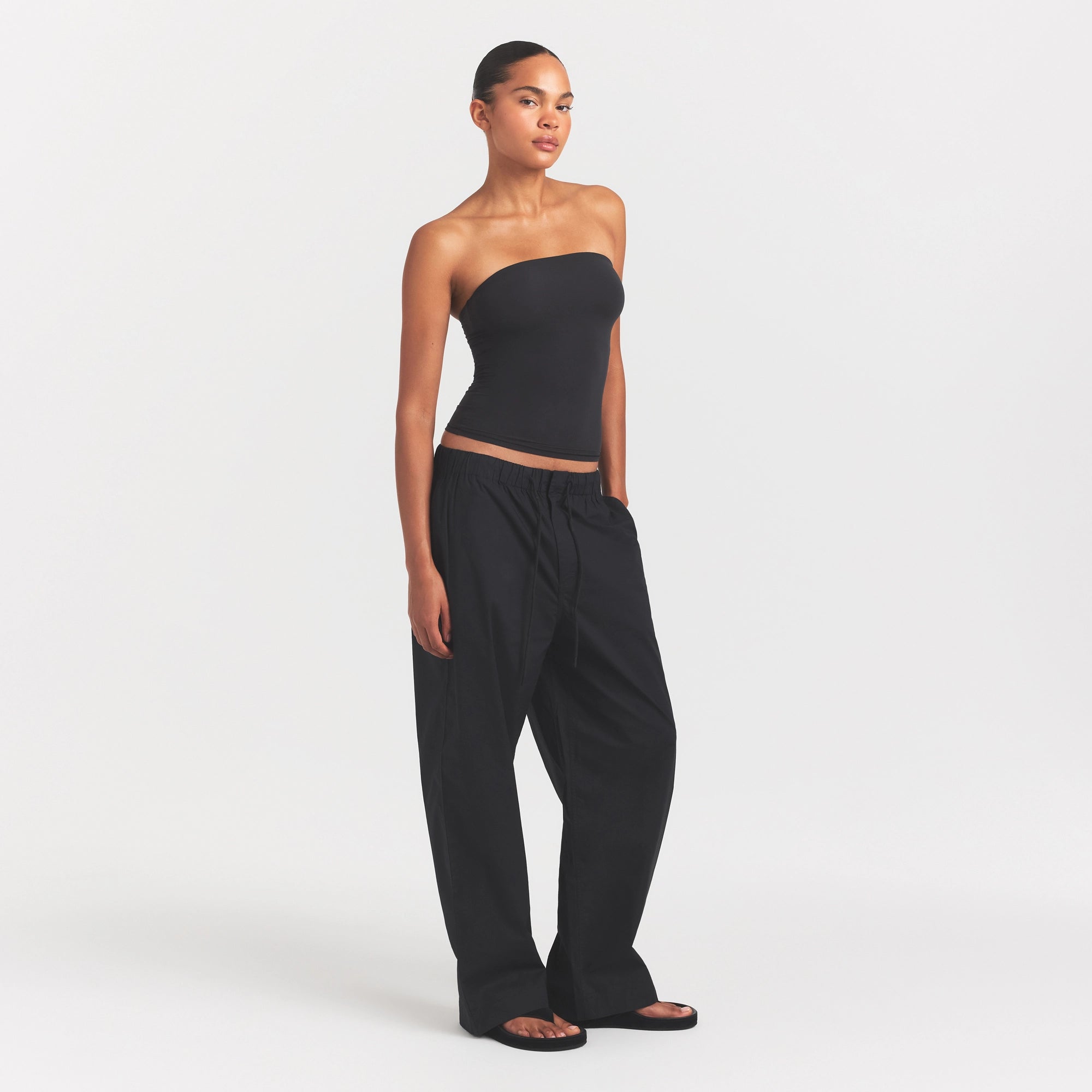 woven cotton oversized straight leg pant woven cotton oversized straight leg pant