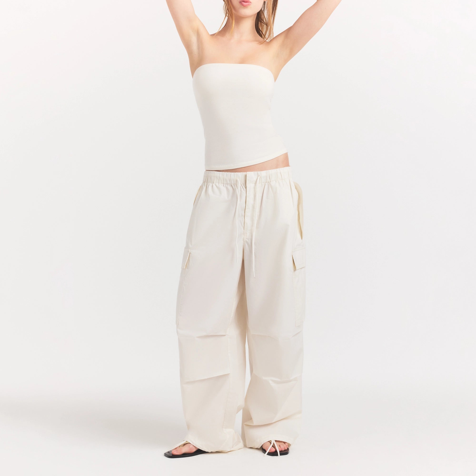woven cotton oversized low rise cargo pant woven cotton oversized low rise cargo pant