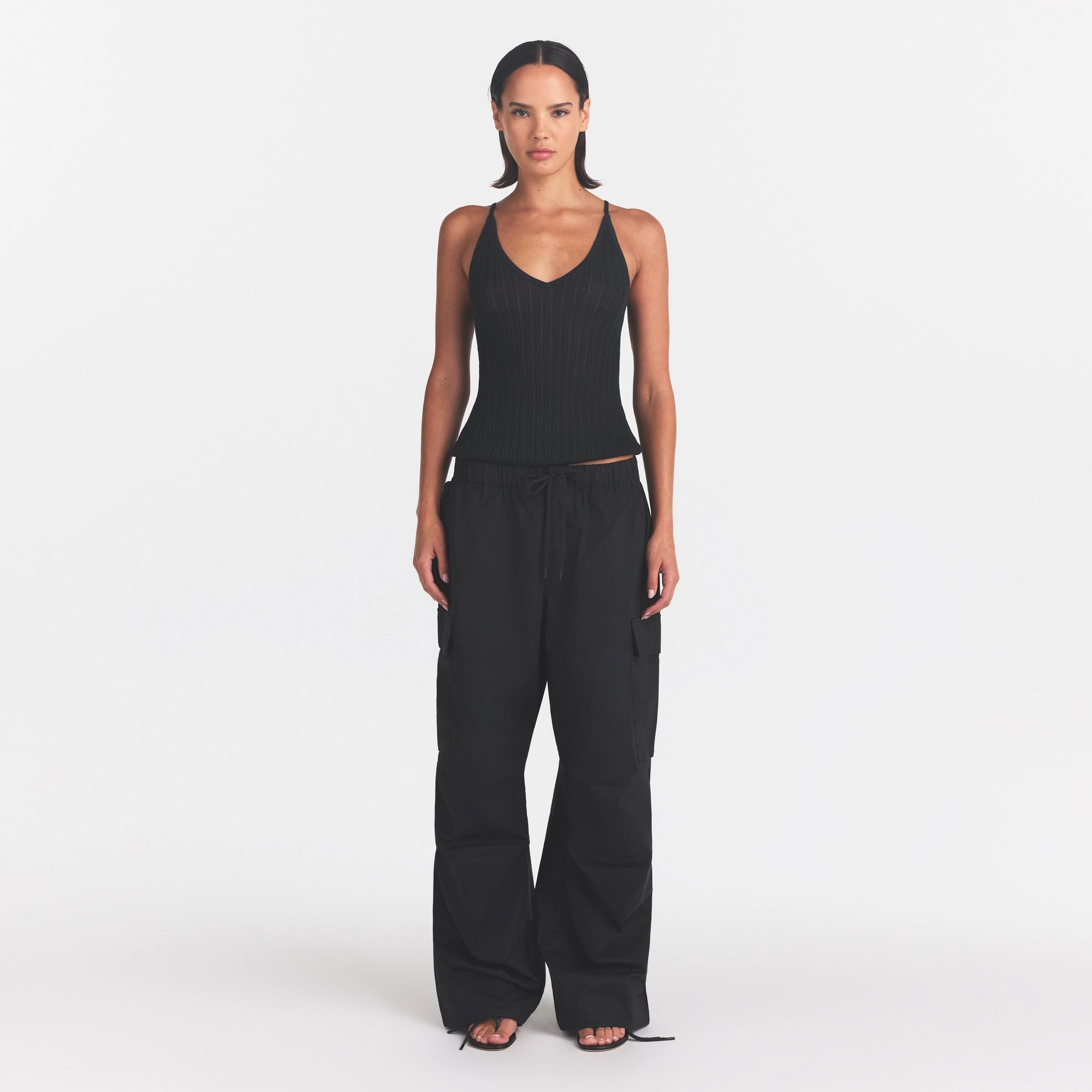 woven cotton oversized low rise cargo pant woven cotton oversized low rise cargo pant