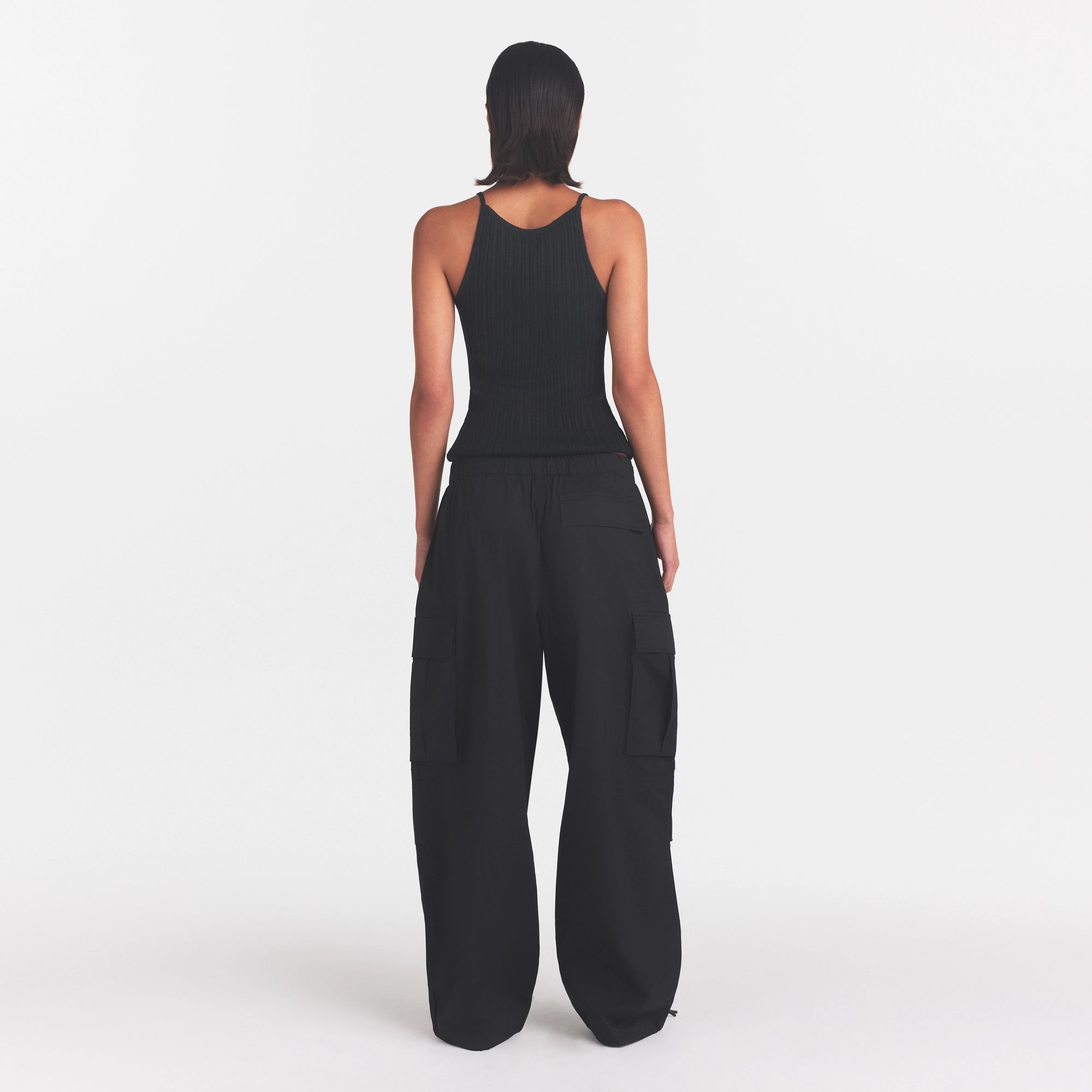 woven cotton oversized low rise cargo pant woven cotton oversized low rise cargo pant