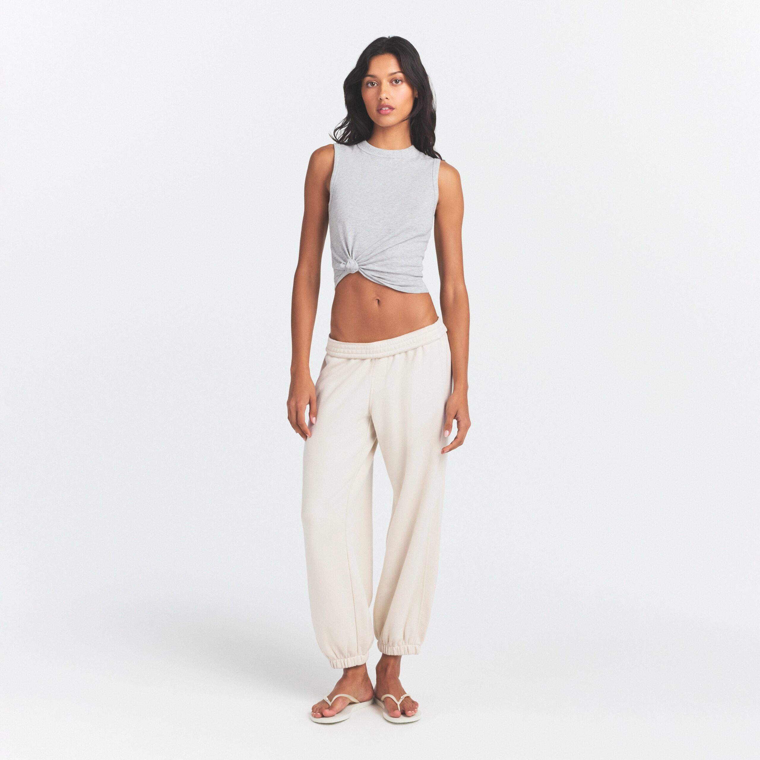 drapey french terry cropped jogger drapey french terry cropped jogger