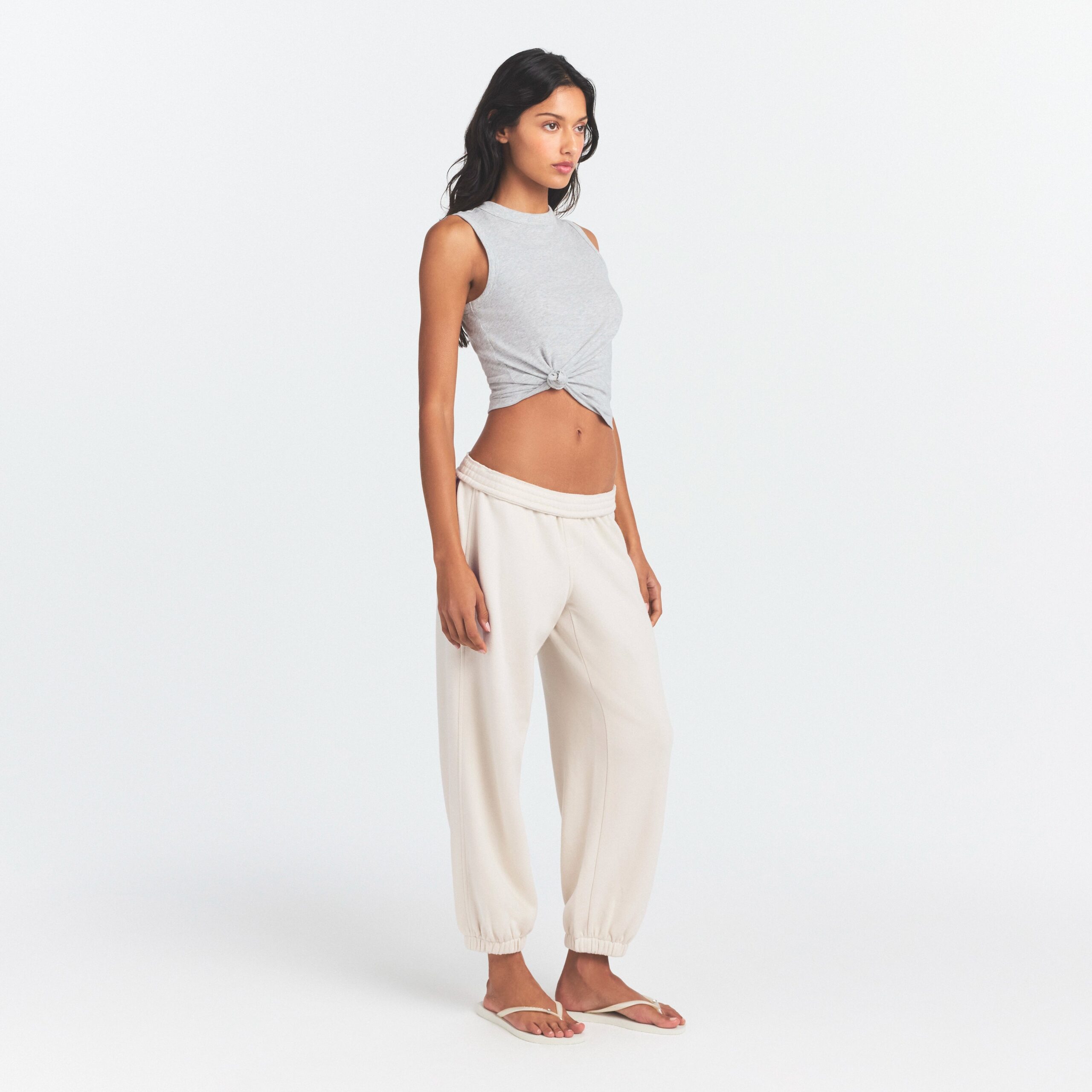 drapey french terry cropped jogger drapey french terry cropped jogger