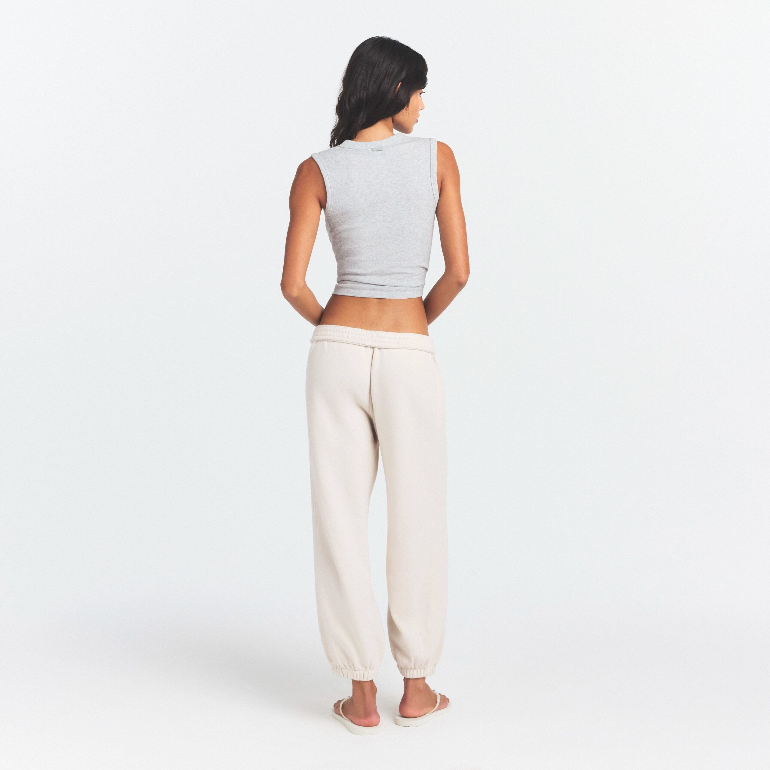 drapey french terry cropped jogger drapey french terry cropped jogger