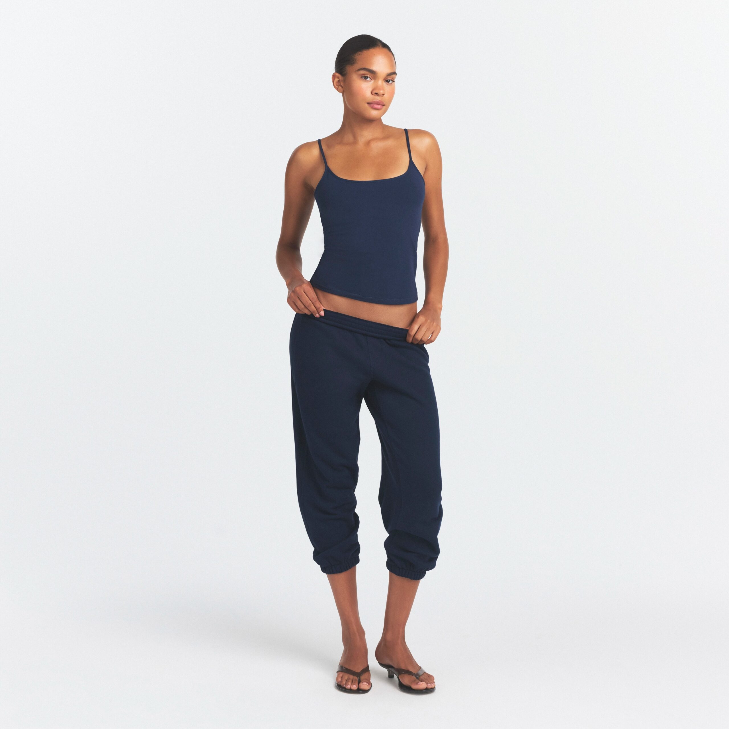 drapey french terry cropped jogger drapey french terry cropped jogger