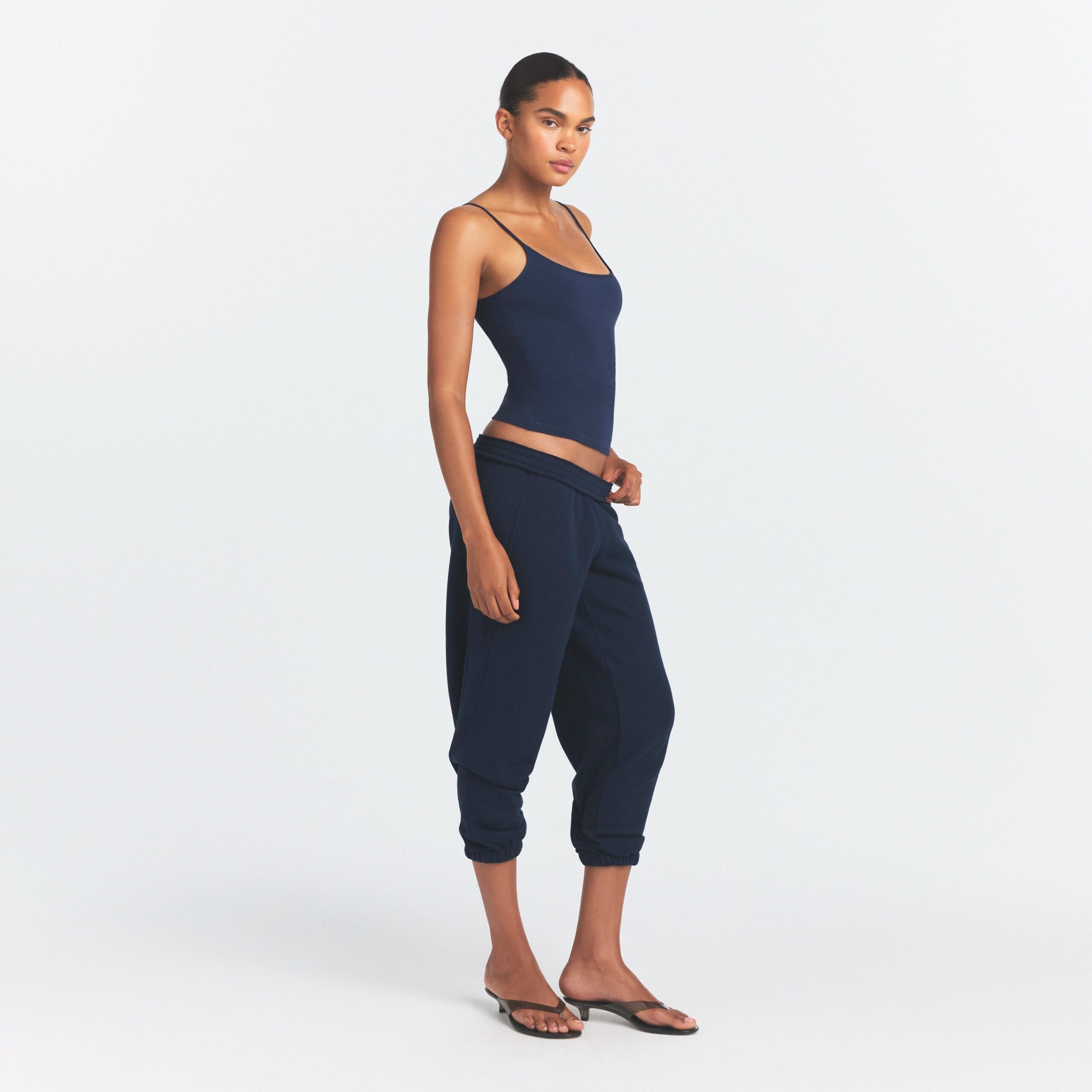 drapey french terry cropped jogger drapey french terry cropped jogger