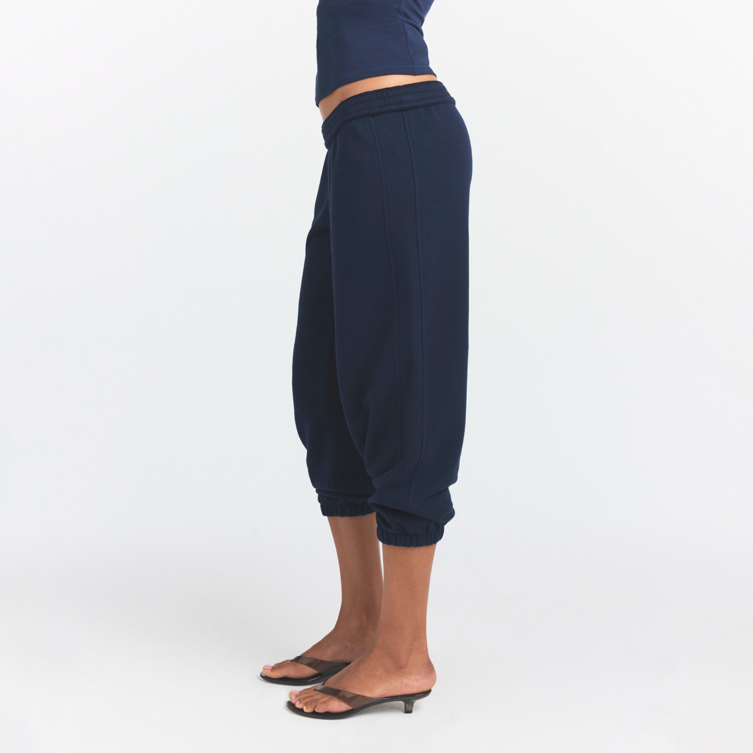 drapey french terry cropped jogger drapey french terry cropped jogger