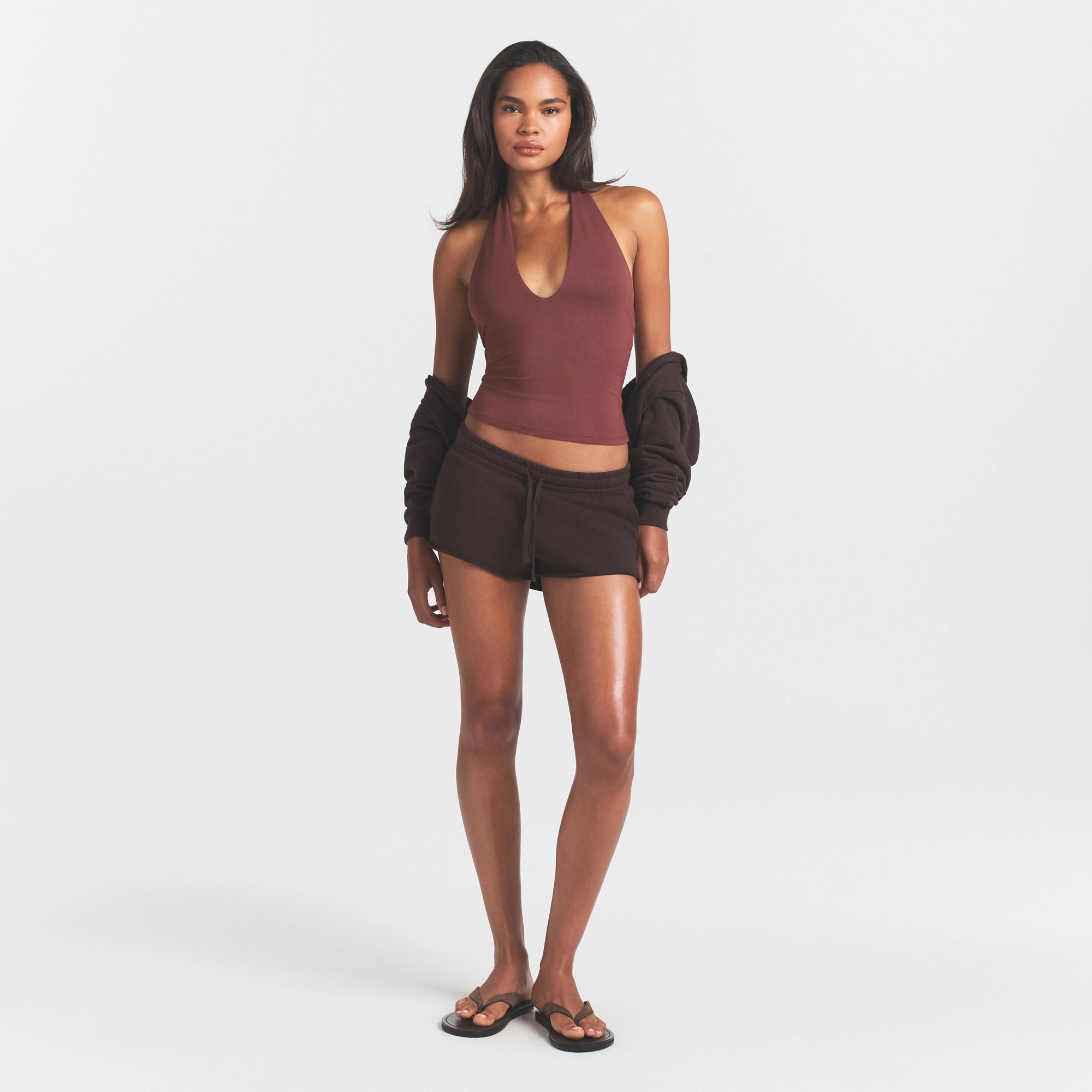 french terry raw edge short french terry raw edge short