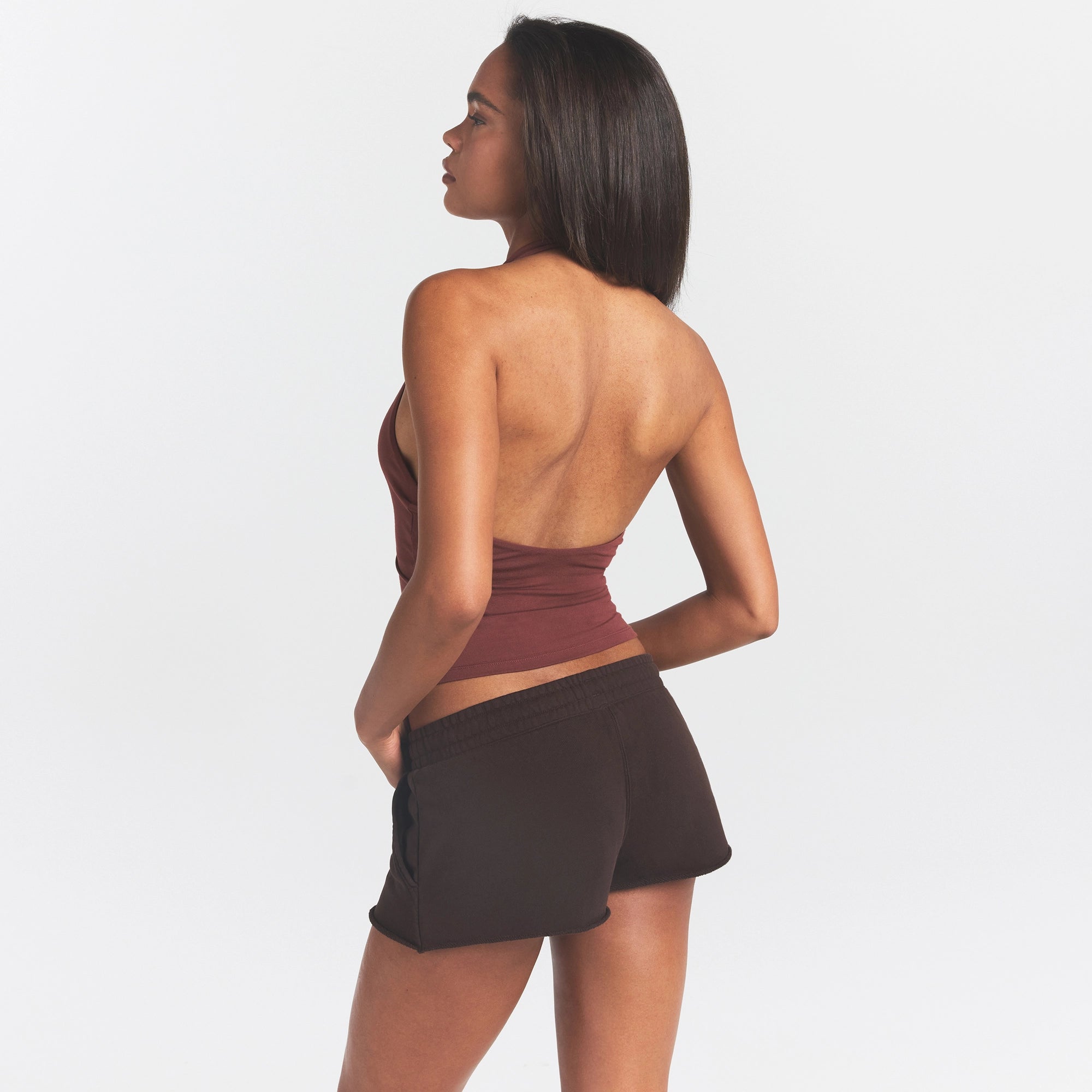 french terry raw edge short french terry raw edge short