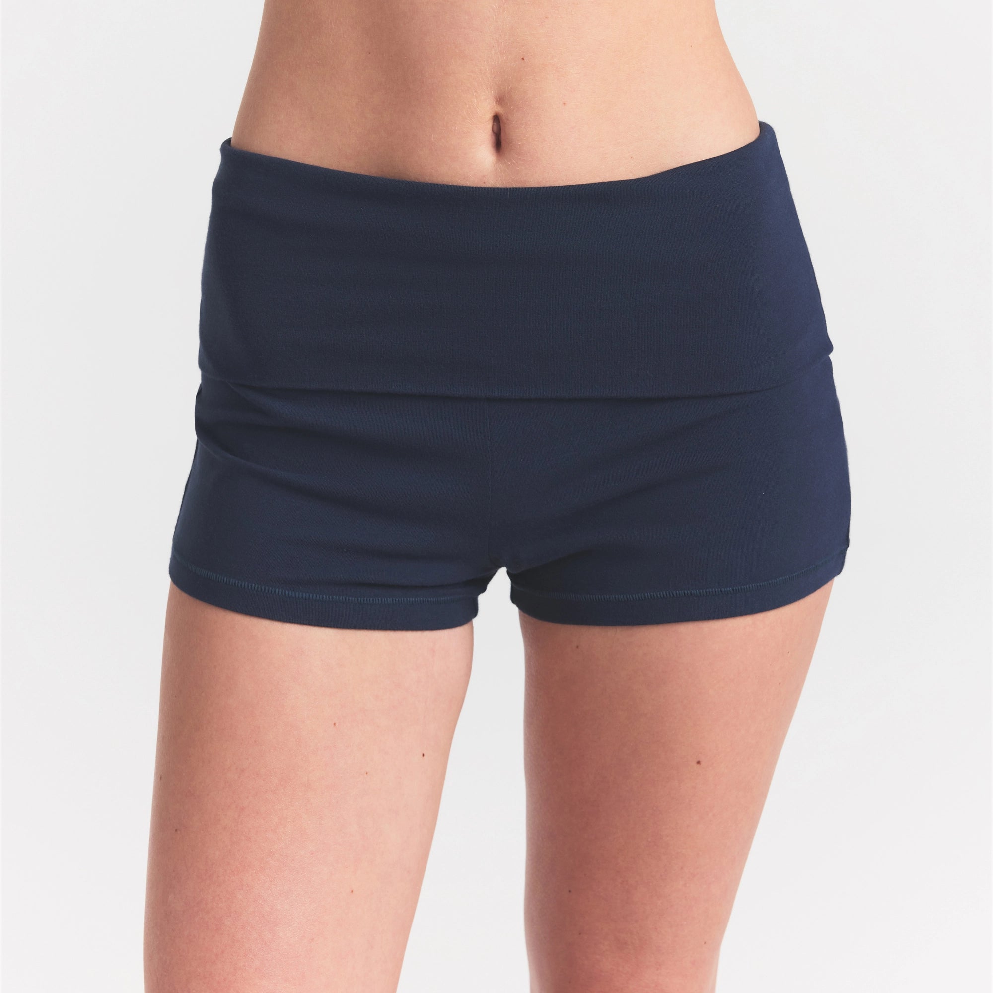 cotton jersey foldover short cotton jersey foldover short
