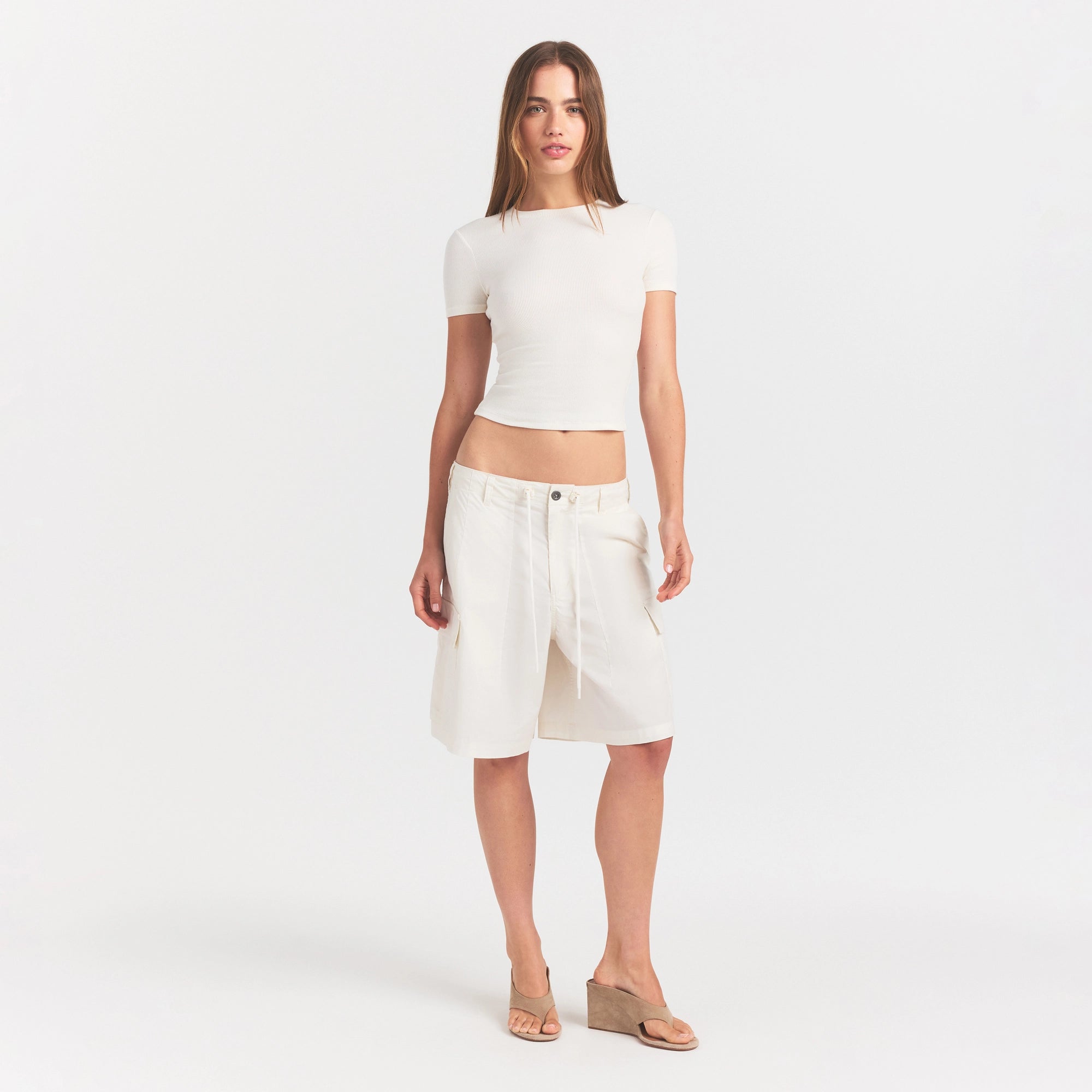 woven cotton oversized cargo short woven cotton oversized cargo short