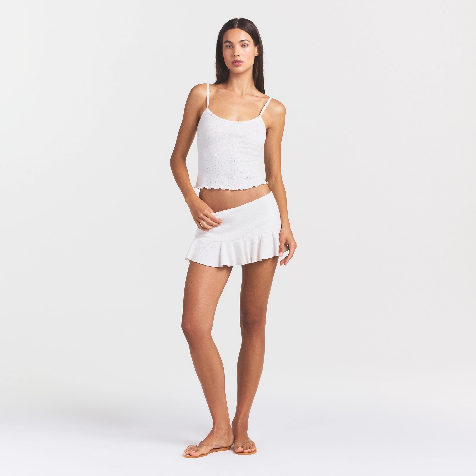heavy pointelle mini skort heavy pointelle mini skort