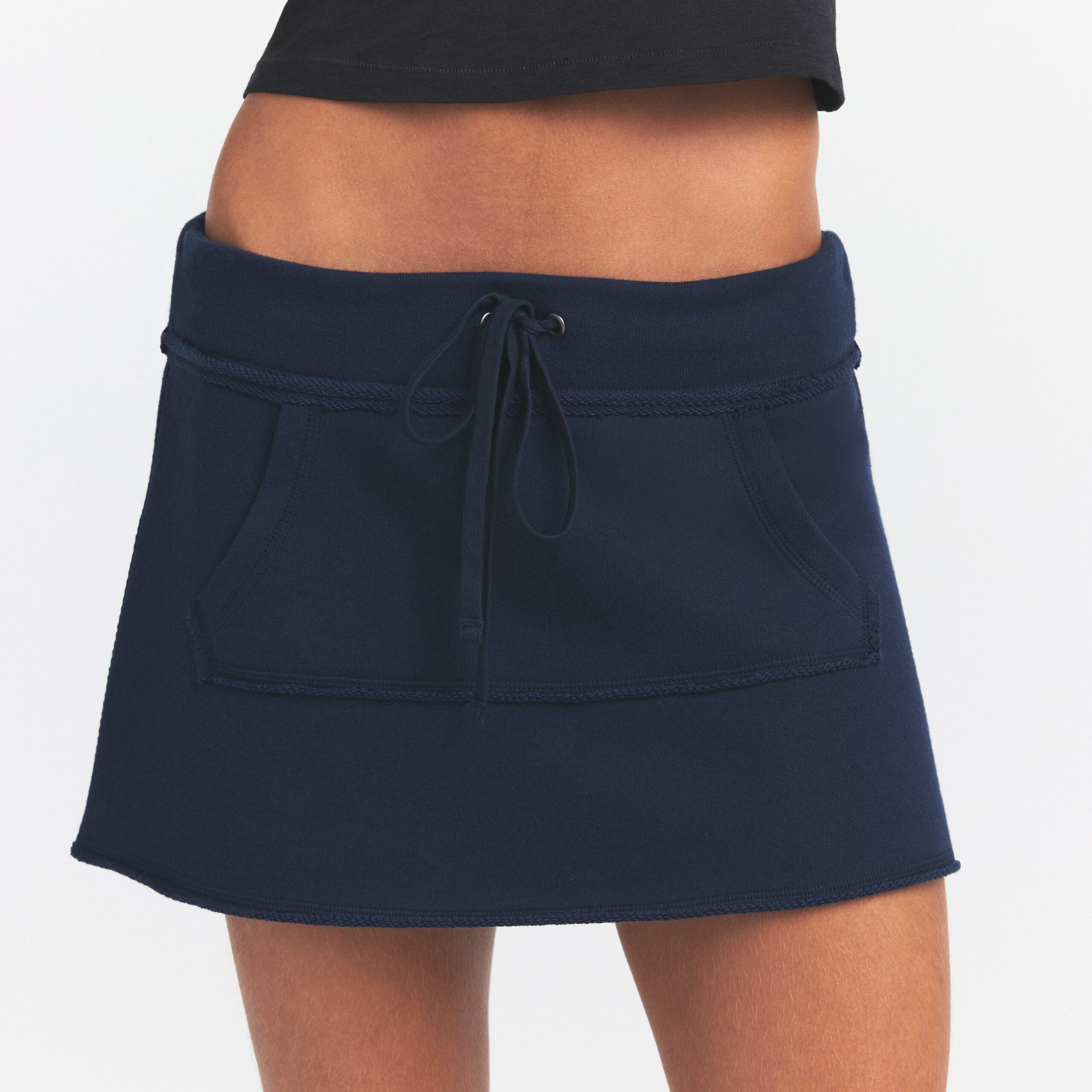 drapey french terry mini skirt drapey french terry mini skirt
