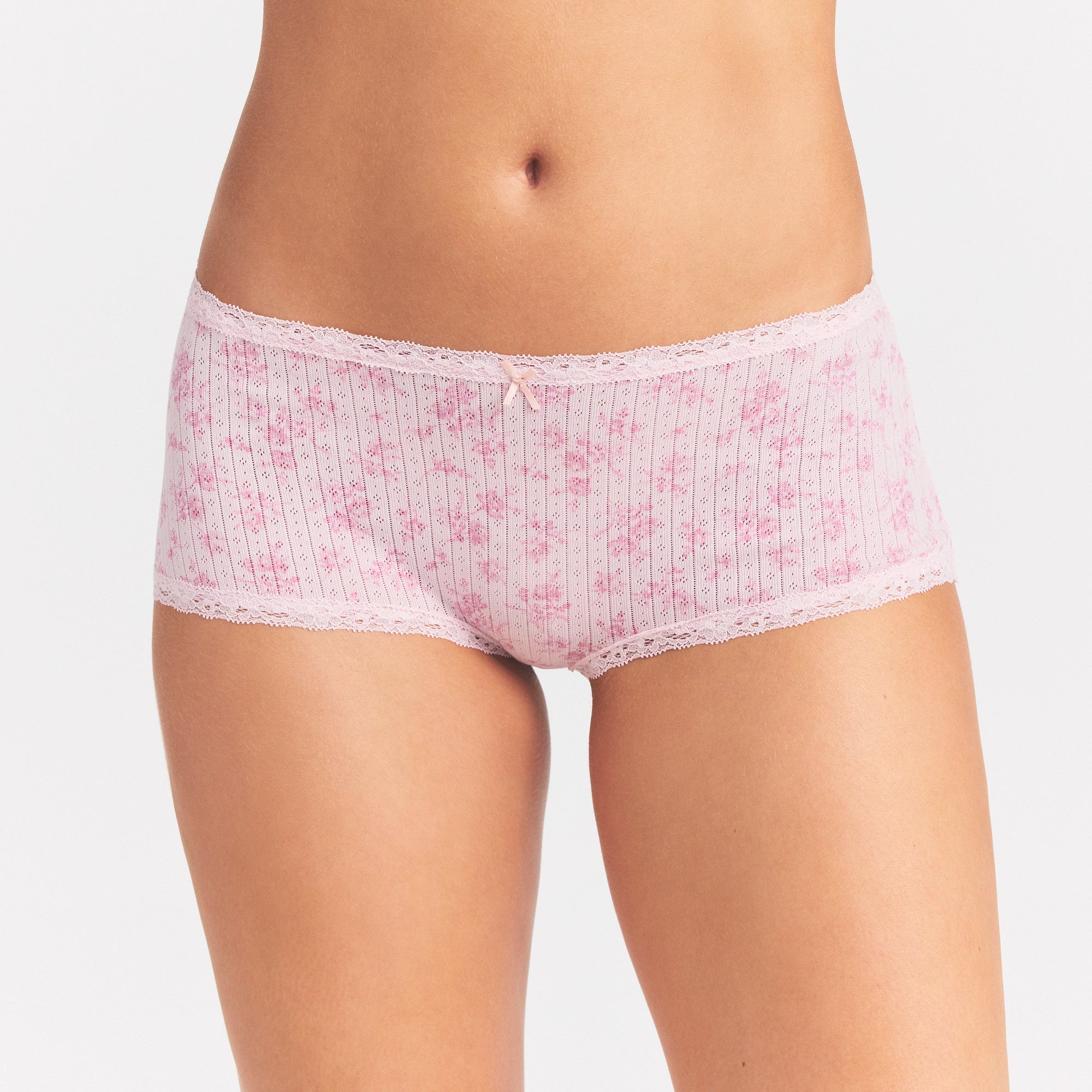 lightweight cotton pointelle lace boy short lightweight cotton pointelle lace boy short