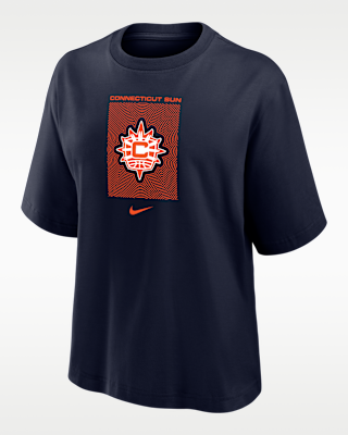 connecticut sun Женская футболка свободного кроя nike wnba connecticut sun Женская футболка свободного кроя nike wnba