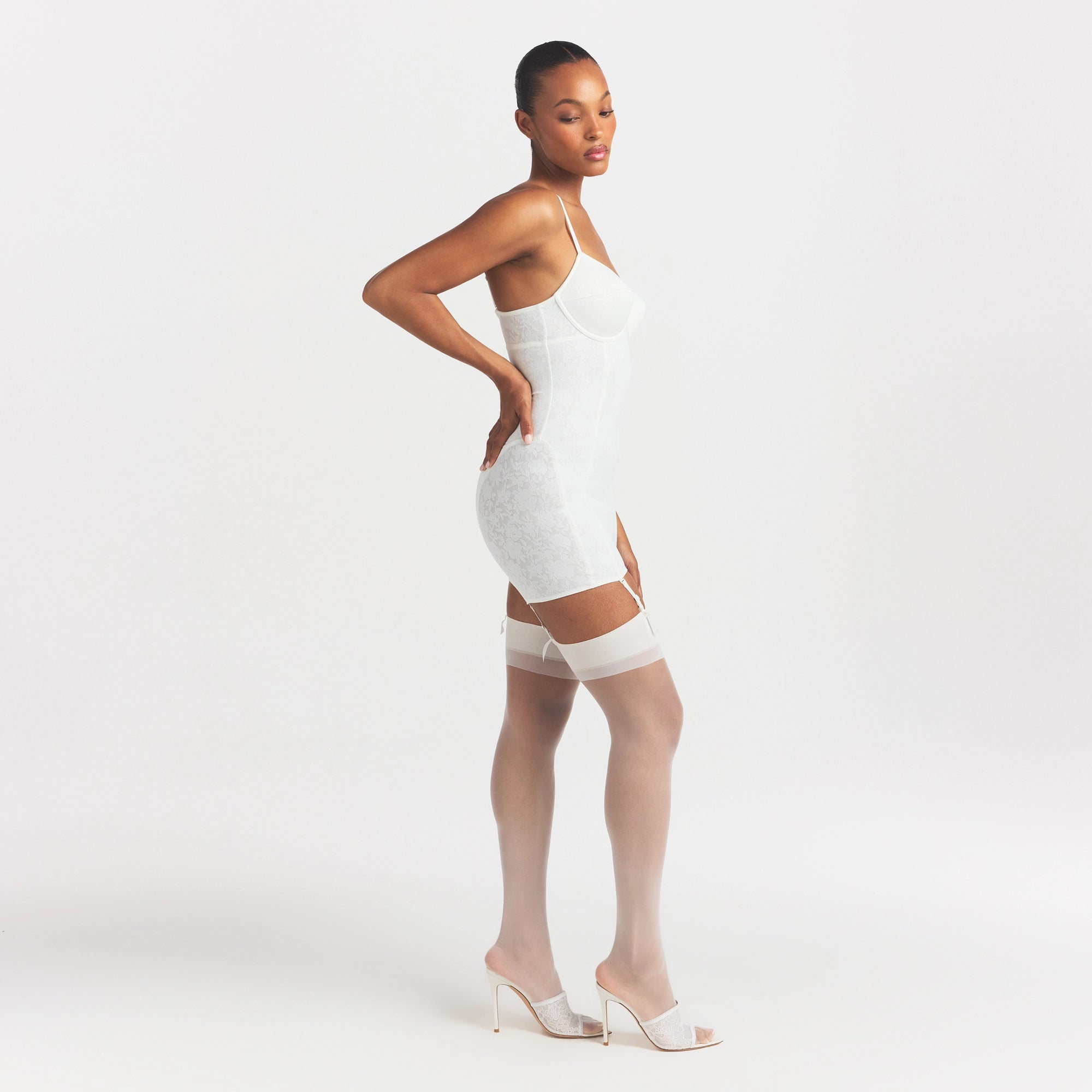 lace shapewear mini slip dress lace shapewear mini slip dress