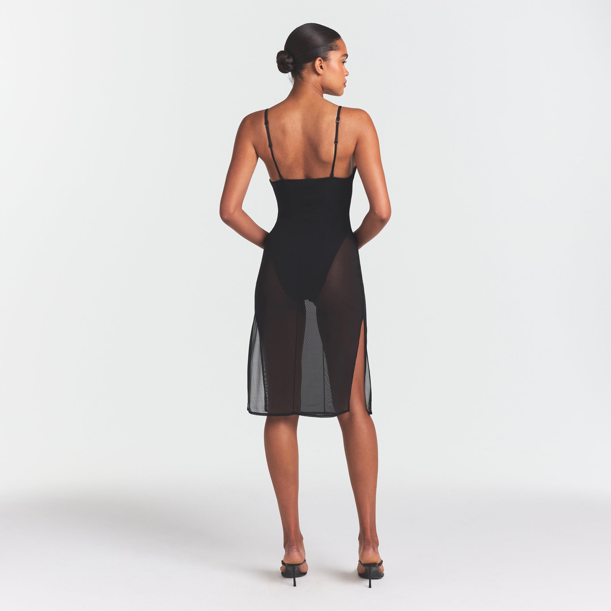 skims body mesh plunge midi dress skims body mesh plunge midi dress