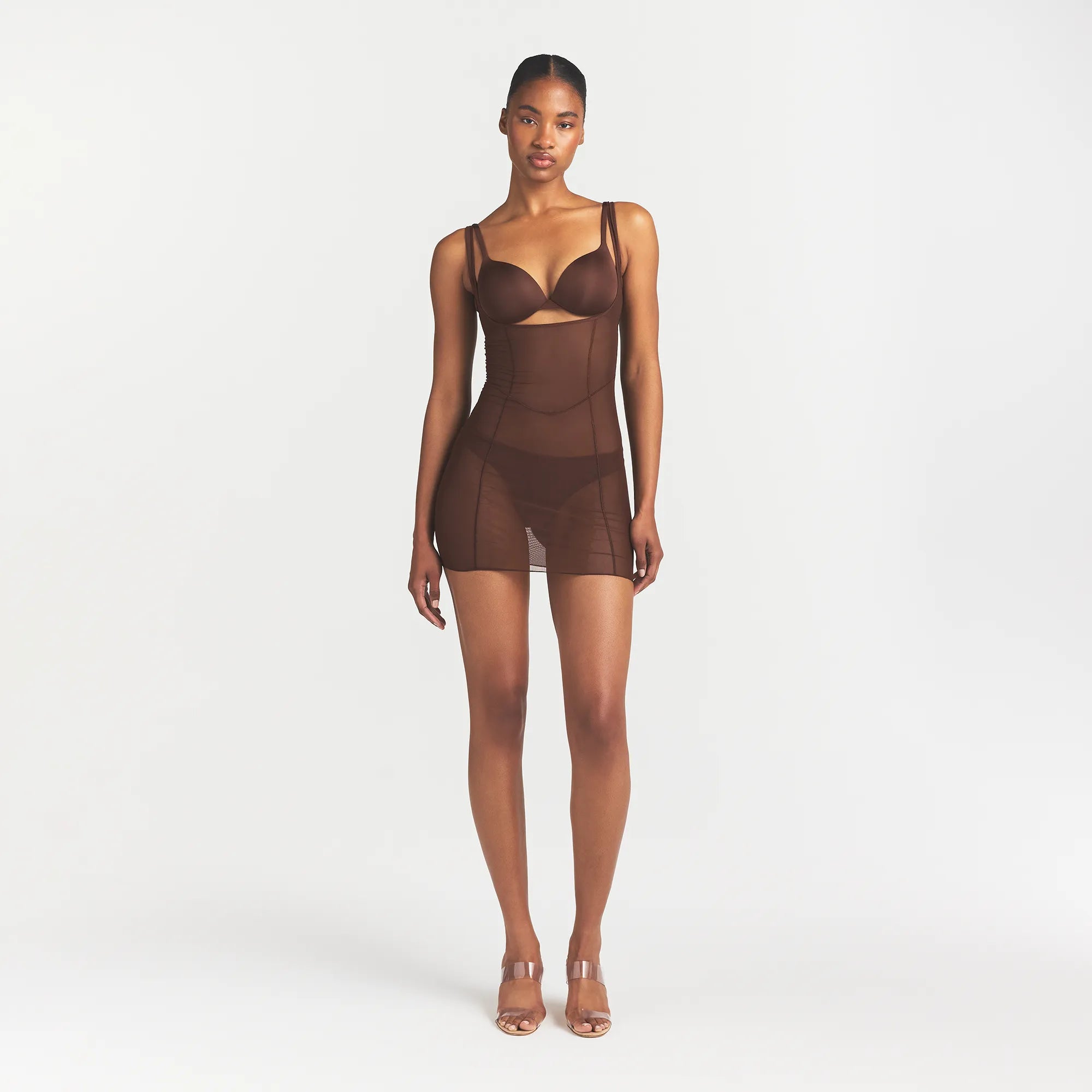 power mesh shapewear open bust slip dress power mesh shapewear open bust slip dress