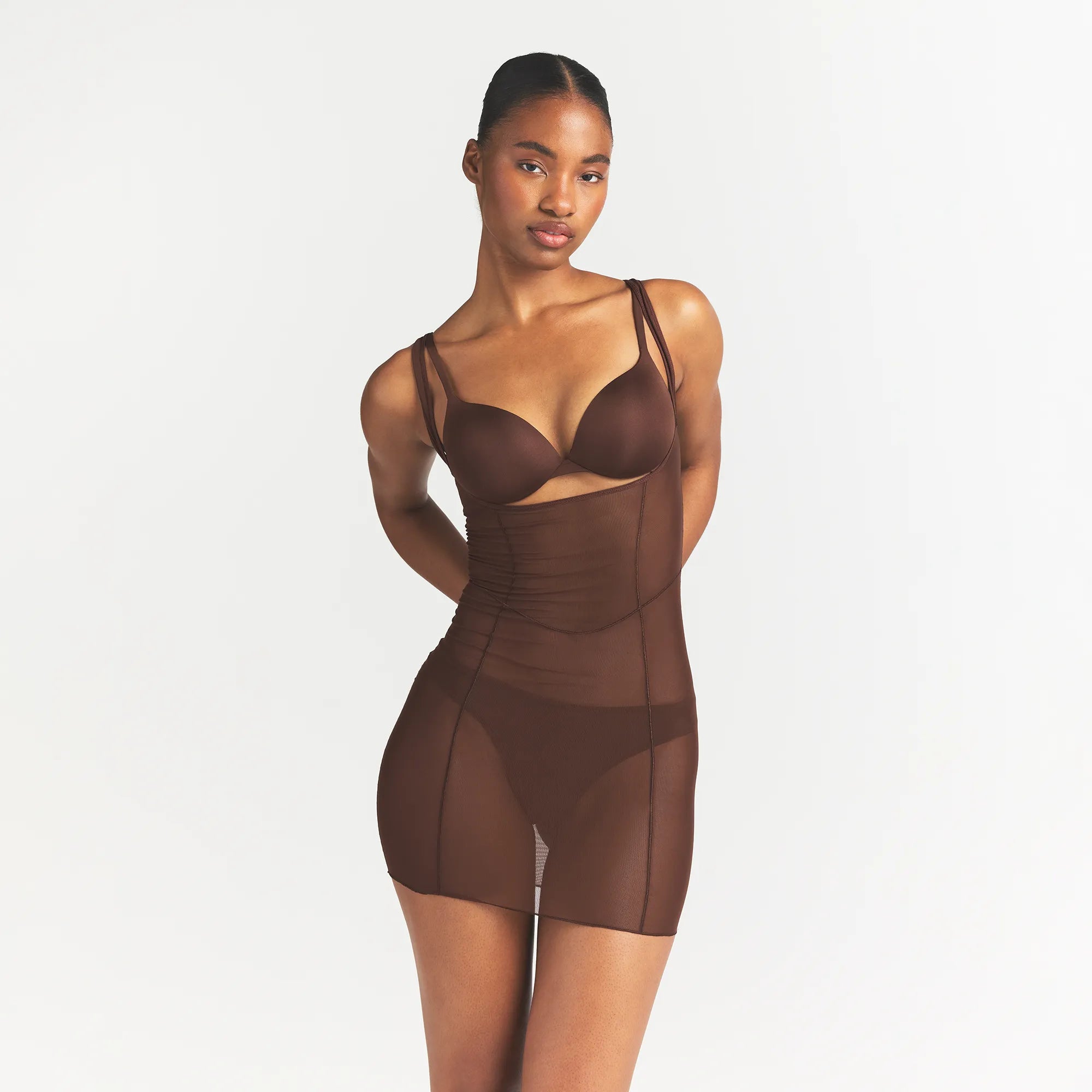 power mesh shapewear open bust slip dress power mesh shapewear open bust slip dress