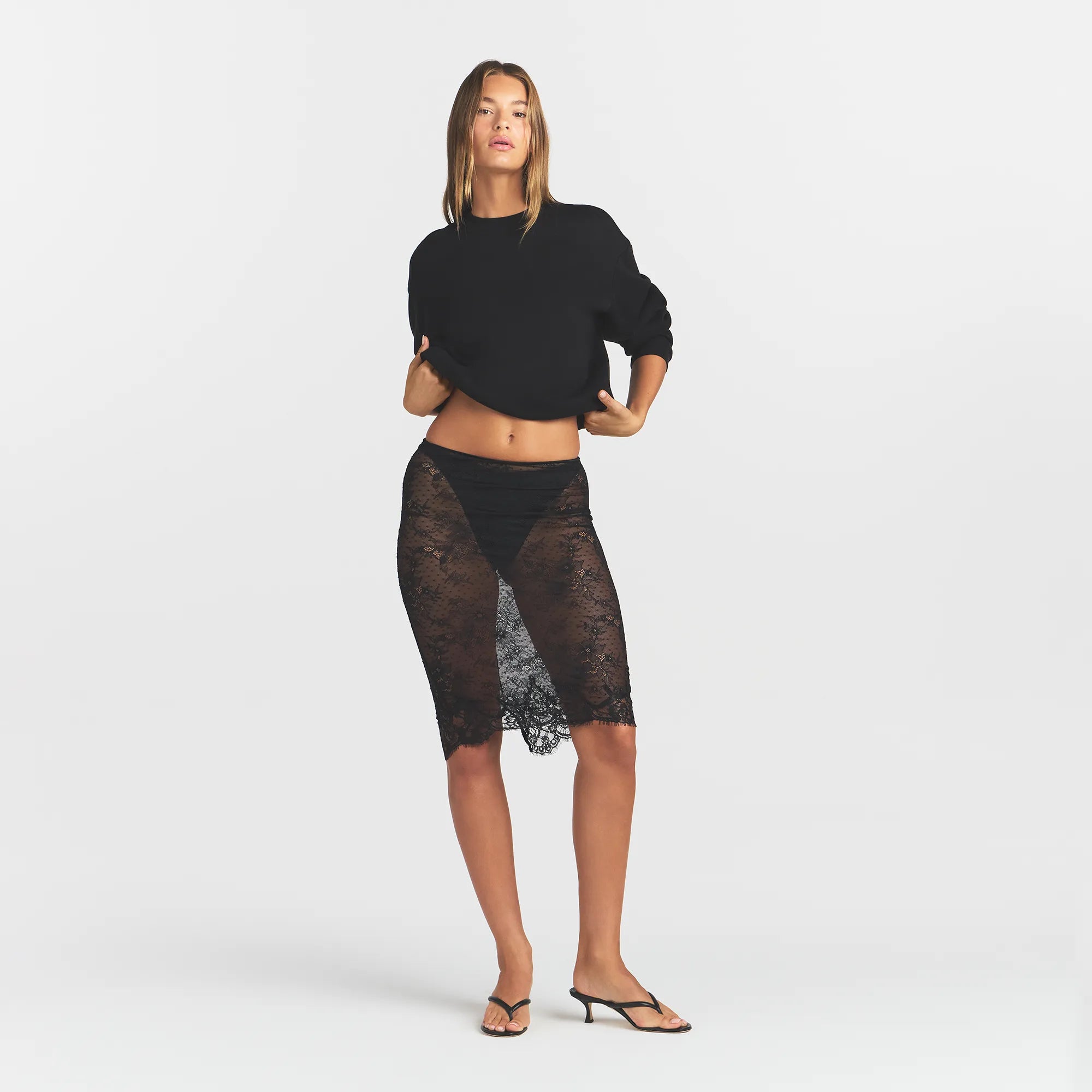 ultra fine lace midi skirt ultra fine lace midi skirt