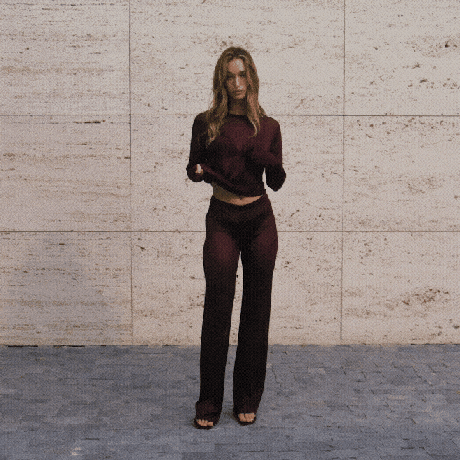slinky knit crew neck long sleeve top slinky knit crew neck long sleeve top