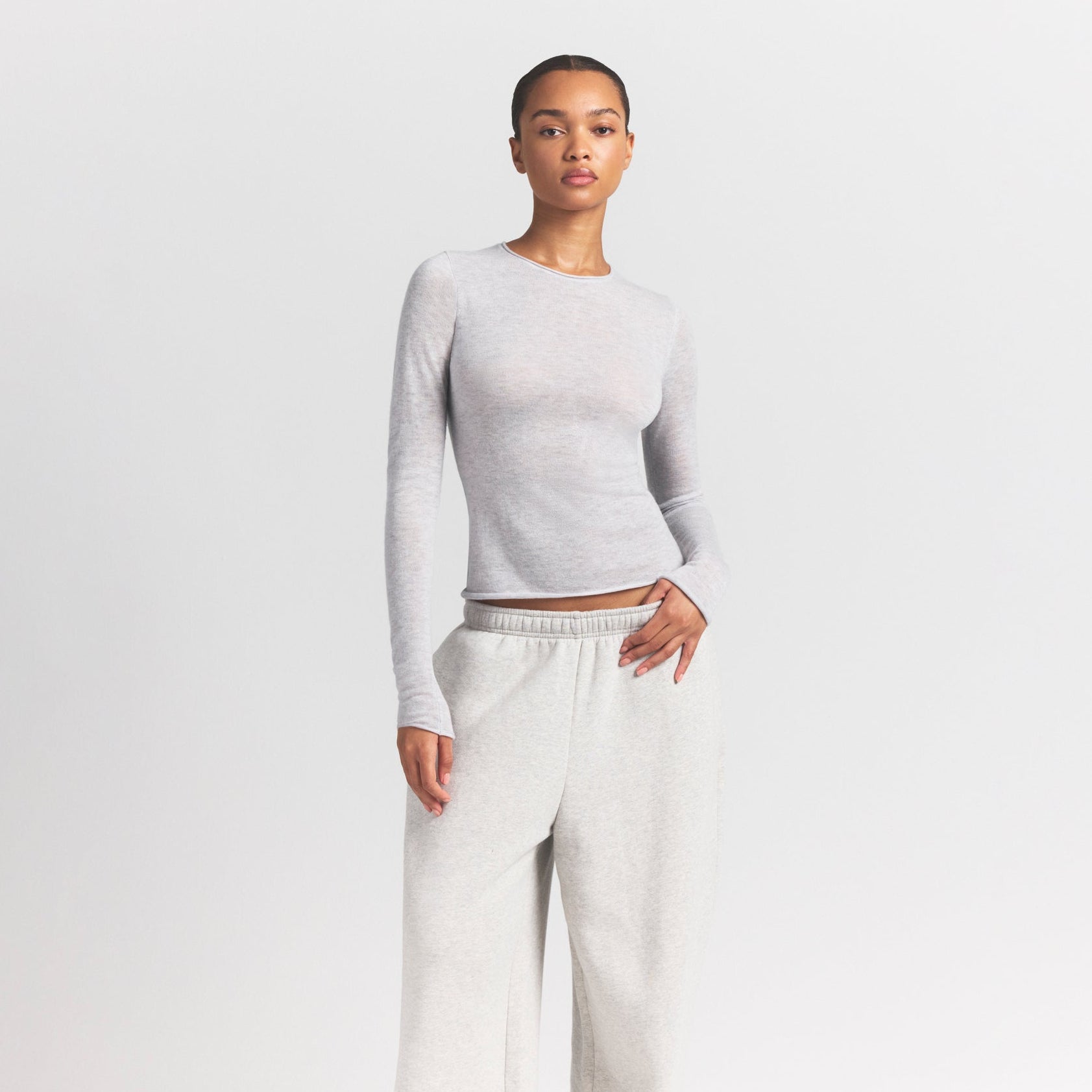 featherweight cashmere long sleeve top featherweight cashmere long sleeve top
