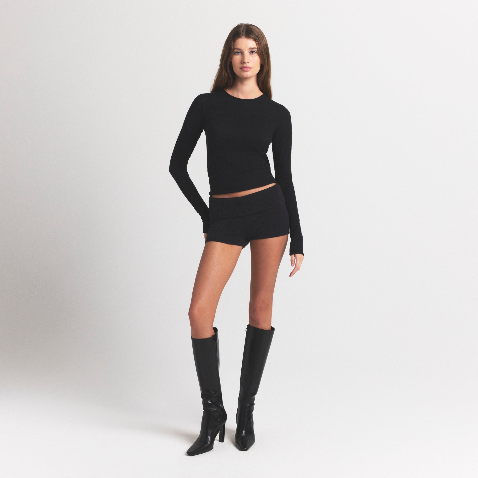 featherweight cashmere long sleeve top featherweight cashmere long sleeve top