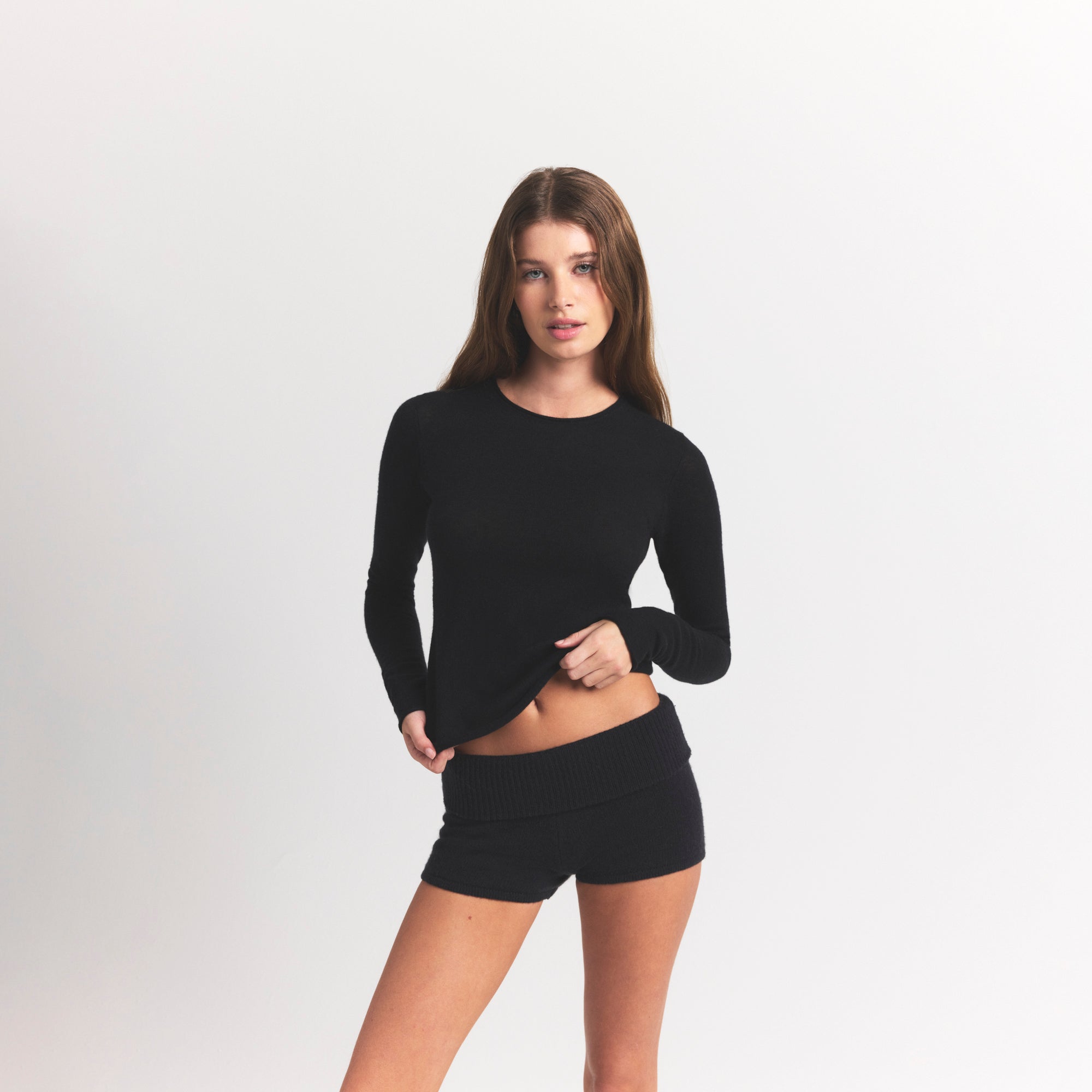 featherweight cashmere long sleeve top featherweight cashmere long sleeve top