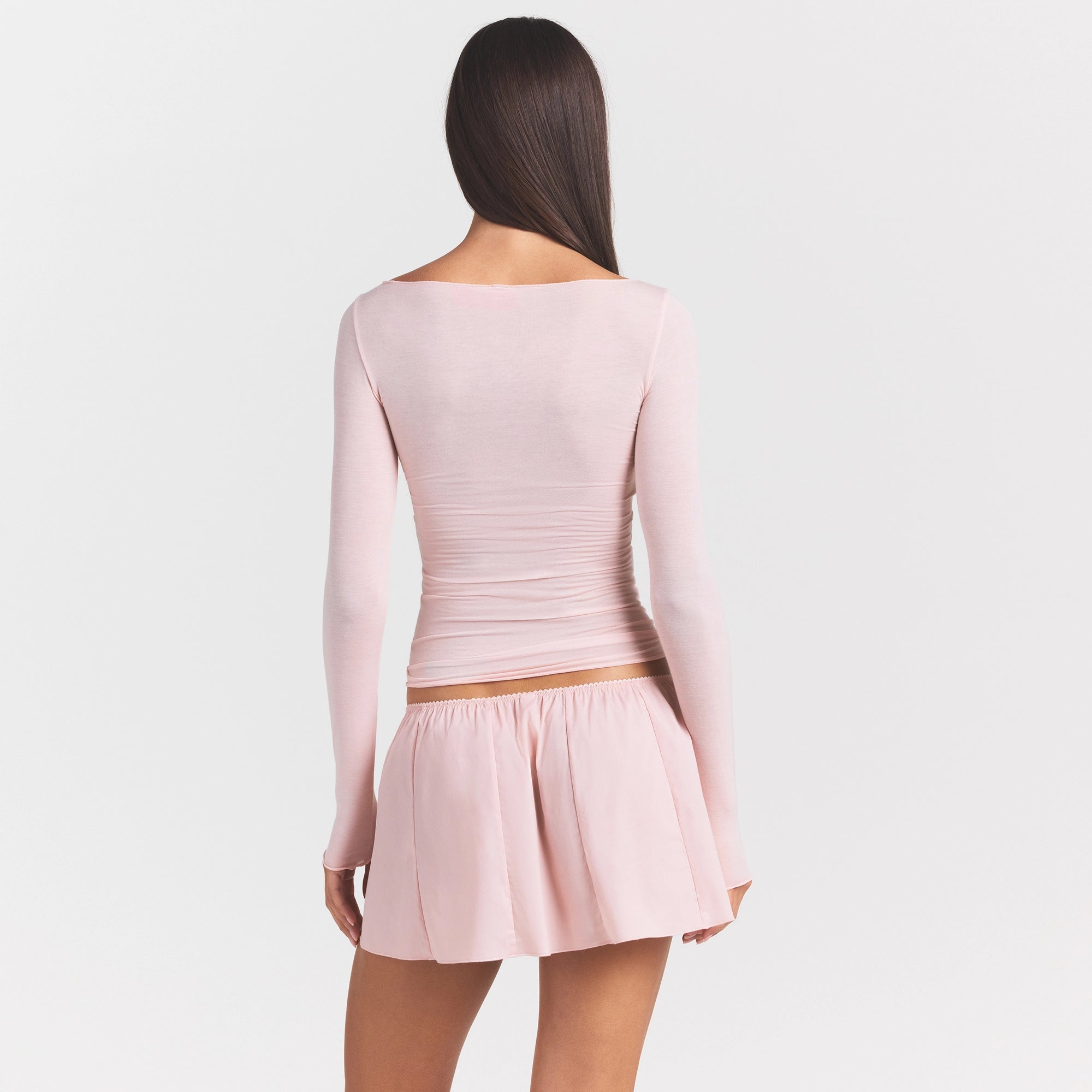 sheer modal long sleeve boatneck top sheer modal long sleeve boatneck top