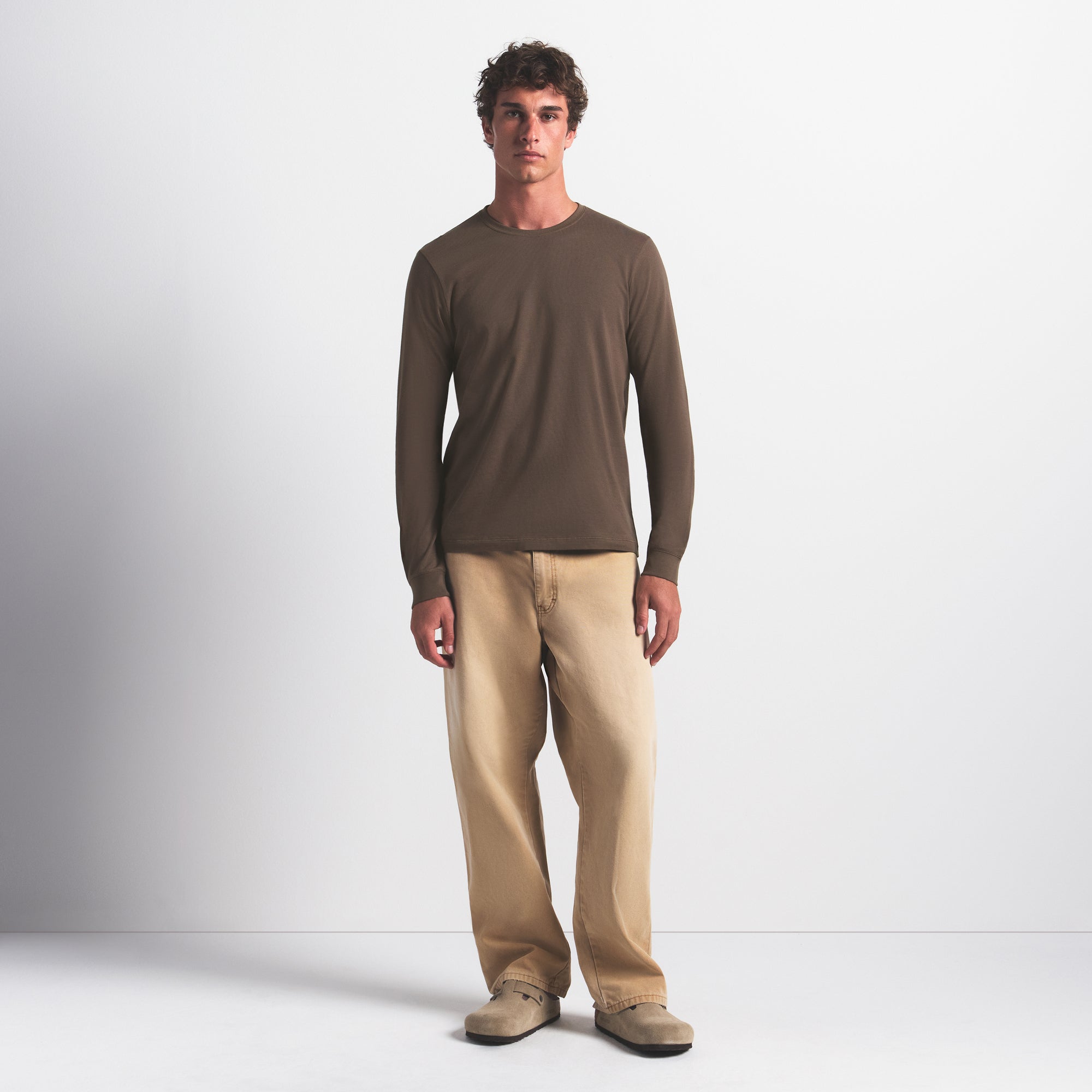 skims cotton mens classic long sleeve t shirt skims cotton mens classic long sleeve t shirt