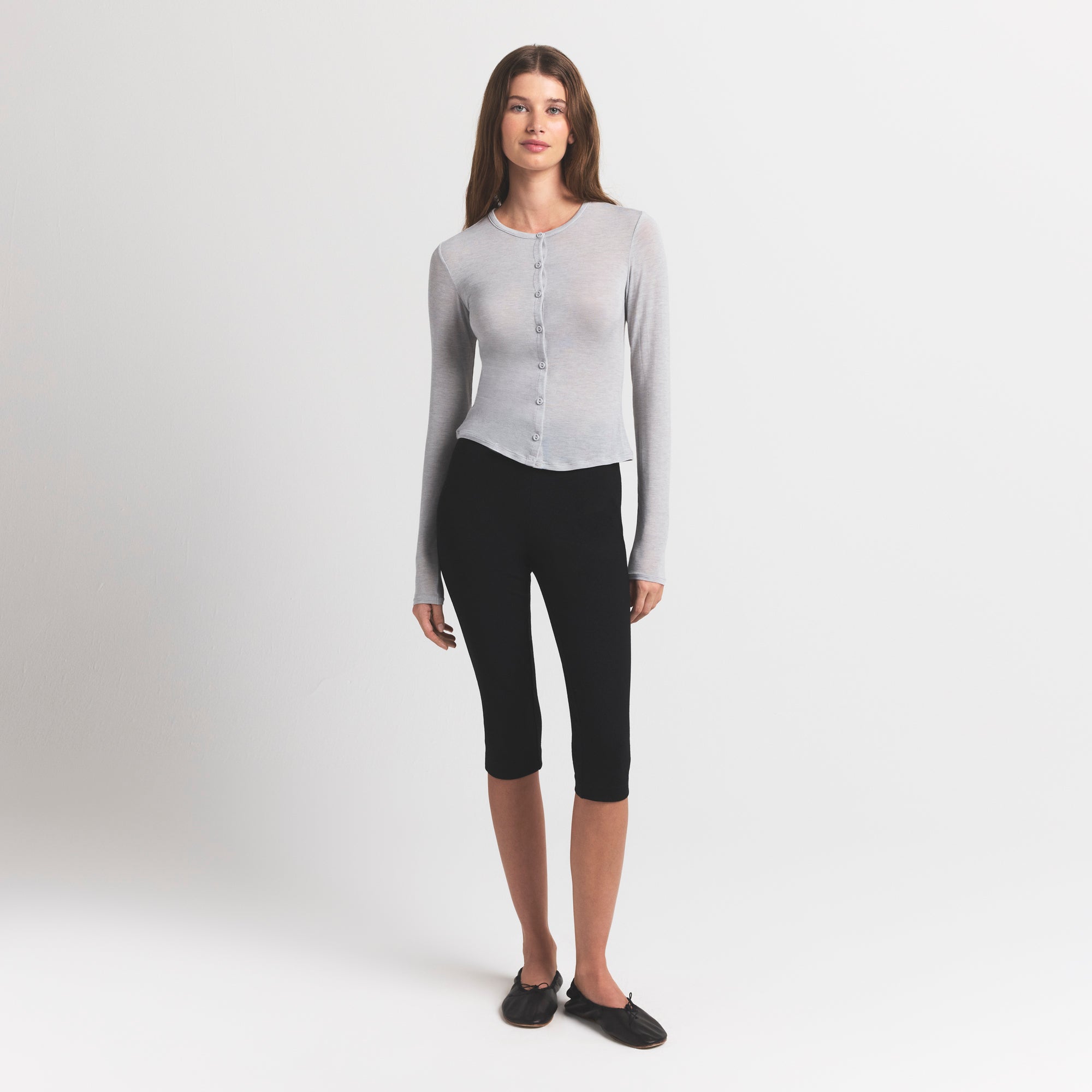 sheer modal cardigan with covered buttons sheer modal cardigan with covered buttons