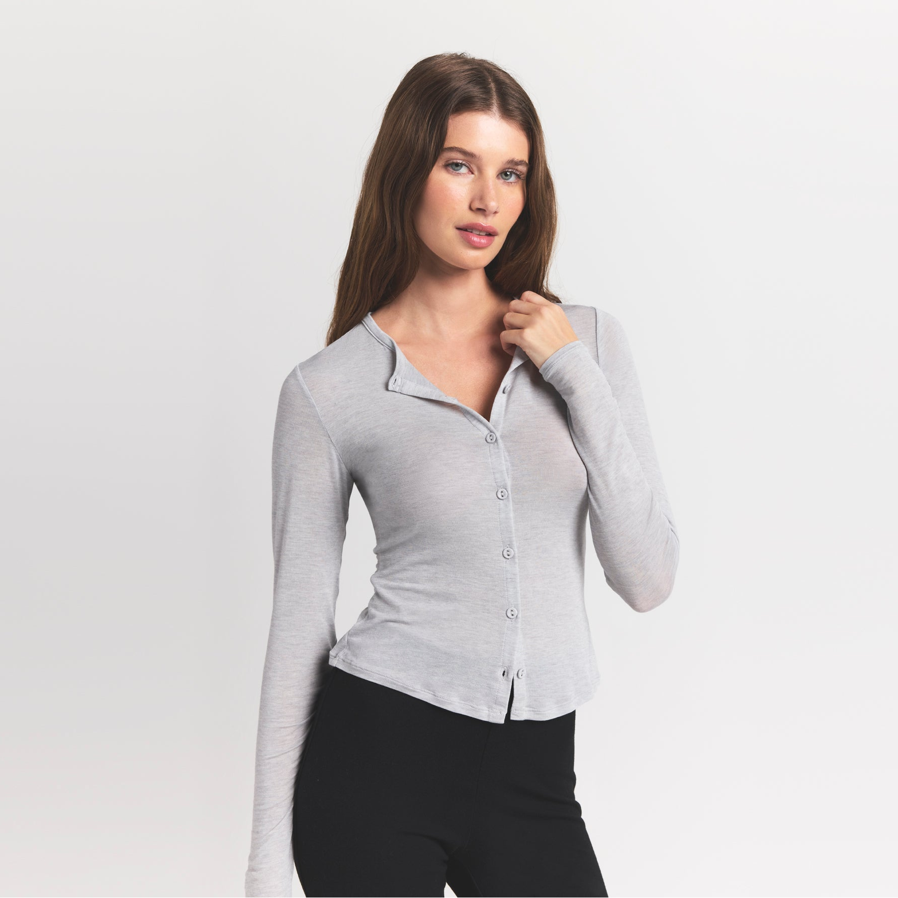 sheer modal cardigan with covered buttons sheer modal cardigan with covered buttons
