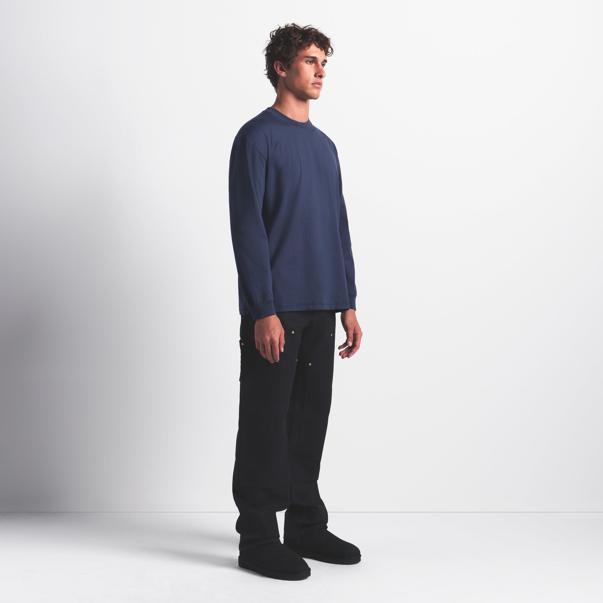 heavyweight cotton mens relaxed long sleeve t shirt heavyweight cotton mens relaxed long sleeve t shirt
