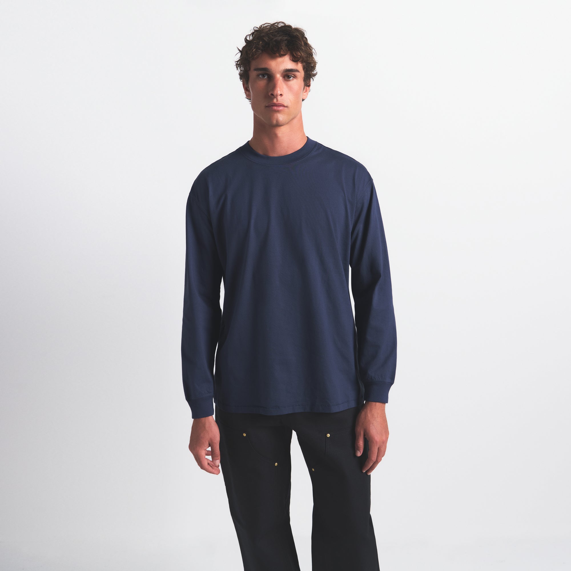 heavyweight cotton mens relaxed long sleeve t shirt heavyweight cotton mens relaxed long sleeve t shirt