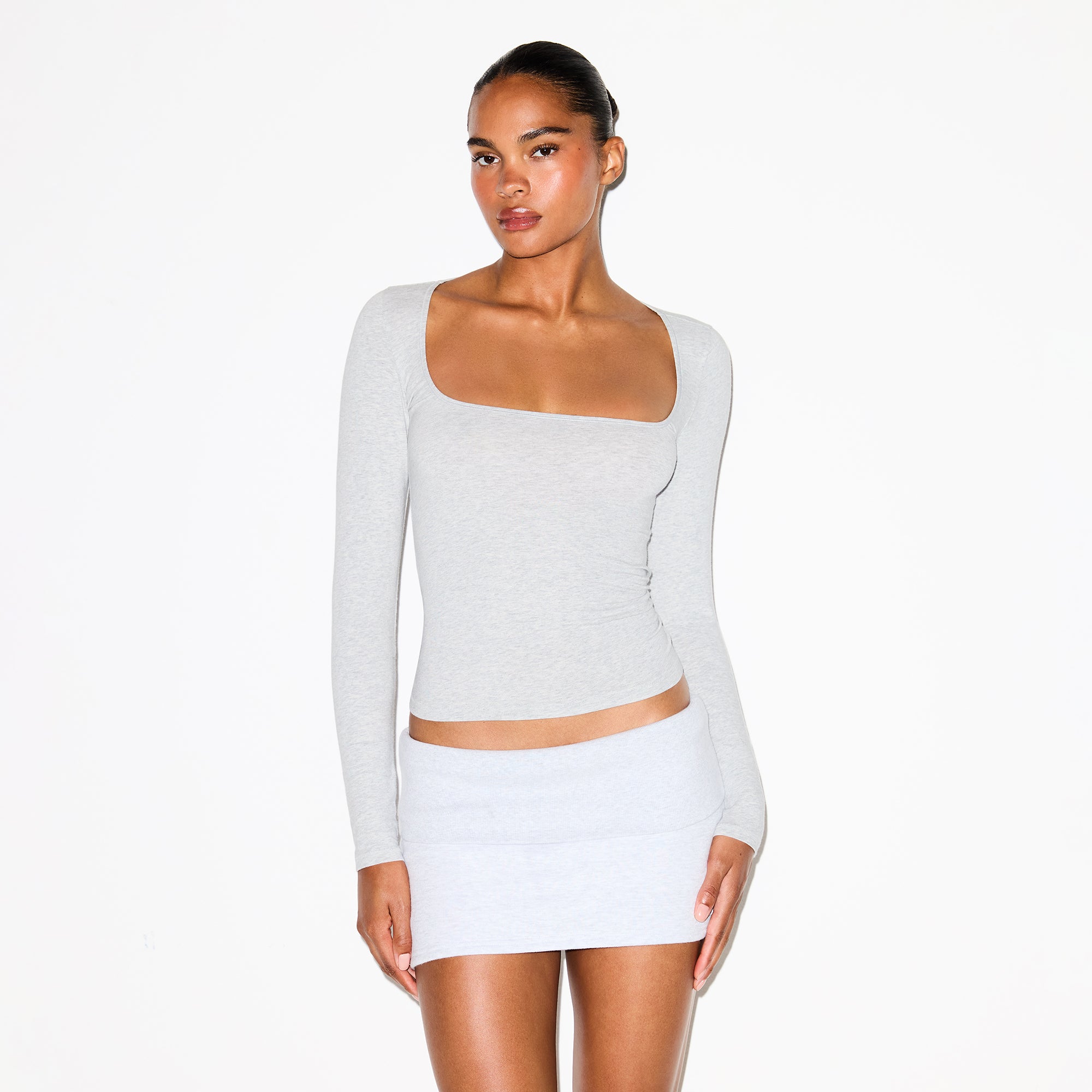 cotton jersey scoop neck long sleeve top cotton jersey scoop neck long sleeve top