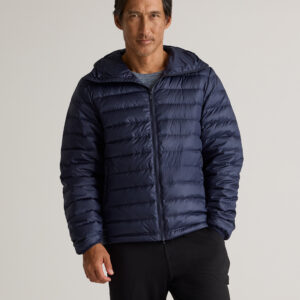 lightweight down packable puffer hooded jacket