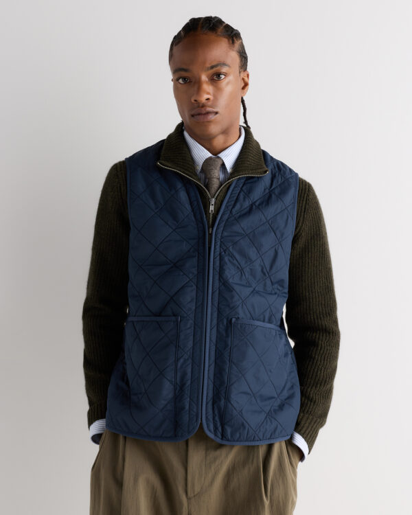 featherless quilted fleece lined liner vest
