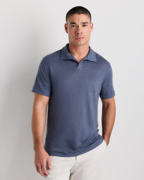 100% european linen jersey polo