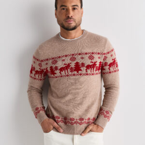 Рождественский свитер fair isle из монгольского кашемира