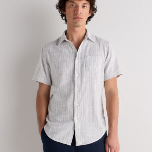 organic cotton stretch selvage short sleeve shirt