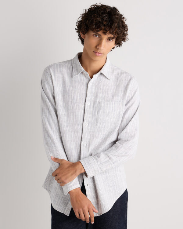 Рубашка из органического хлопка стрейч с кромкой