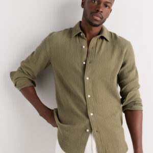 100% organic cotton gauze long sleeve shirt