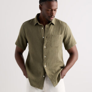100% organic cotton gauze short sleeve shirt