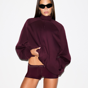 Home nikeskims matte tricot Женская спортивная куртка оверсайз с молнией во всю длину