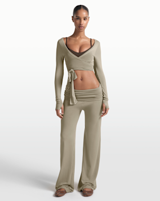 nikeskims stretch knit Женские широкие брюки nikeskims stretch knit Женские широкие брюки